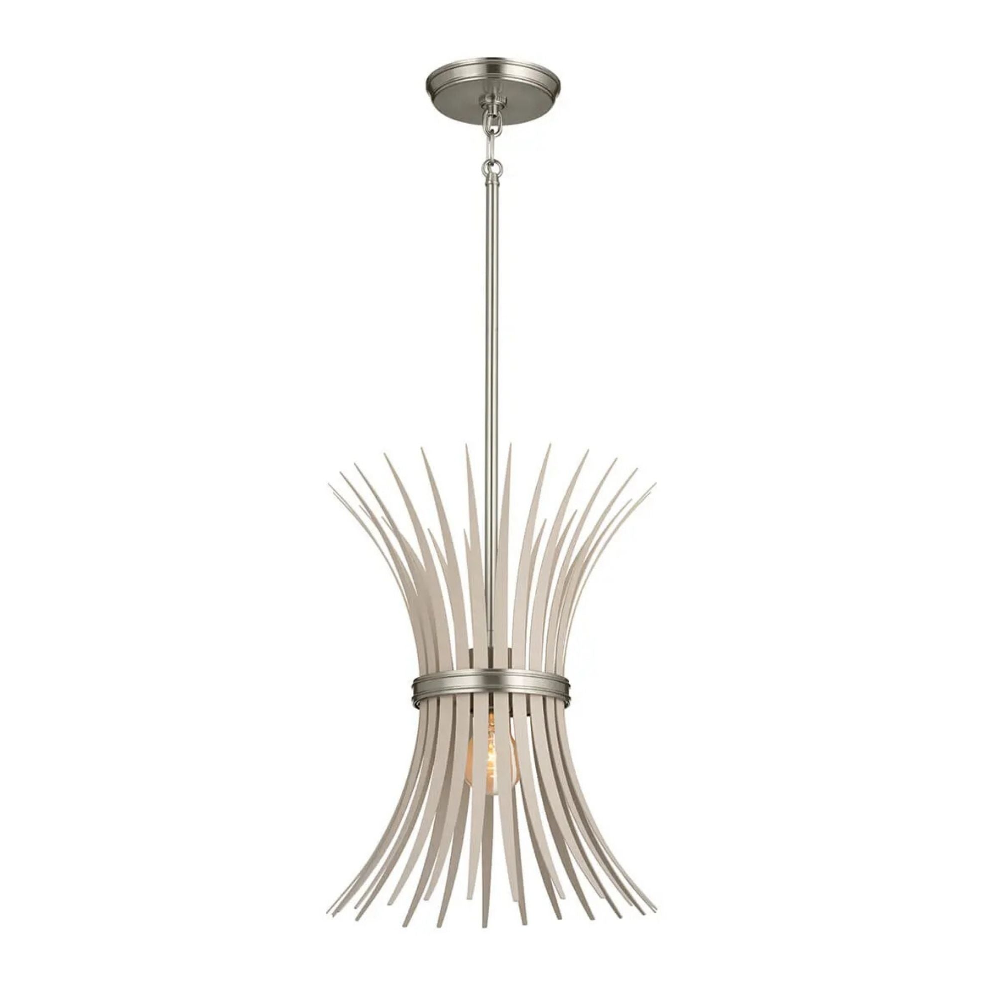Baile 13" Mini Pendant, Brushed Nickel Finish