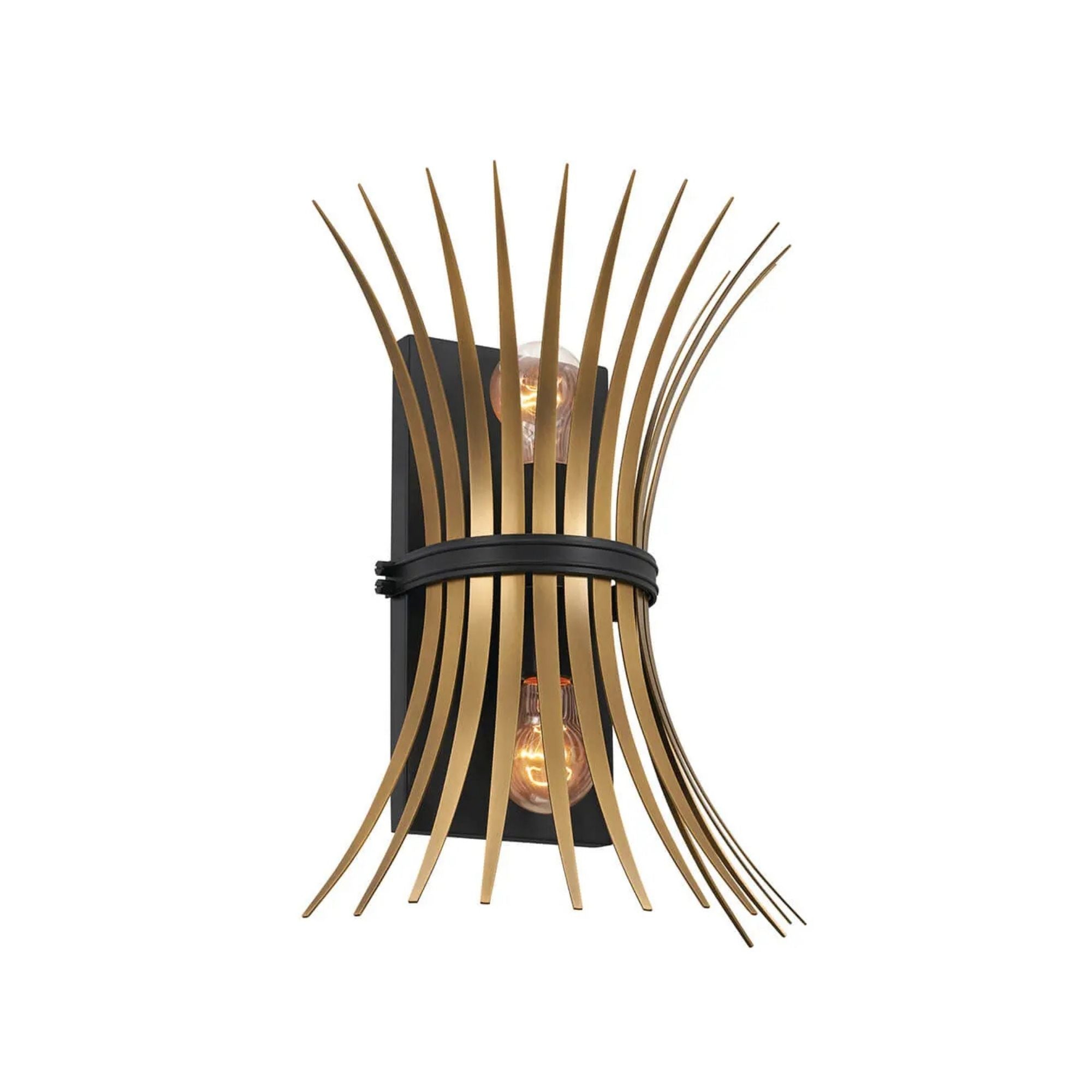 Baile 16" 2-Light Wall Sconce, Black Finish