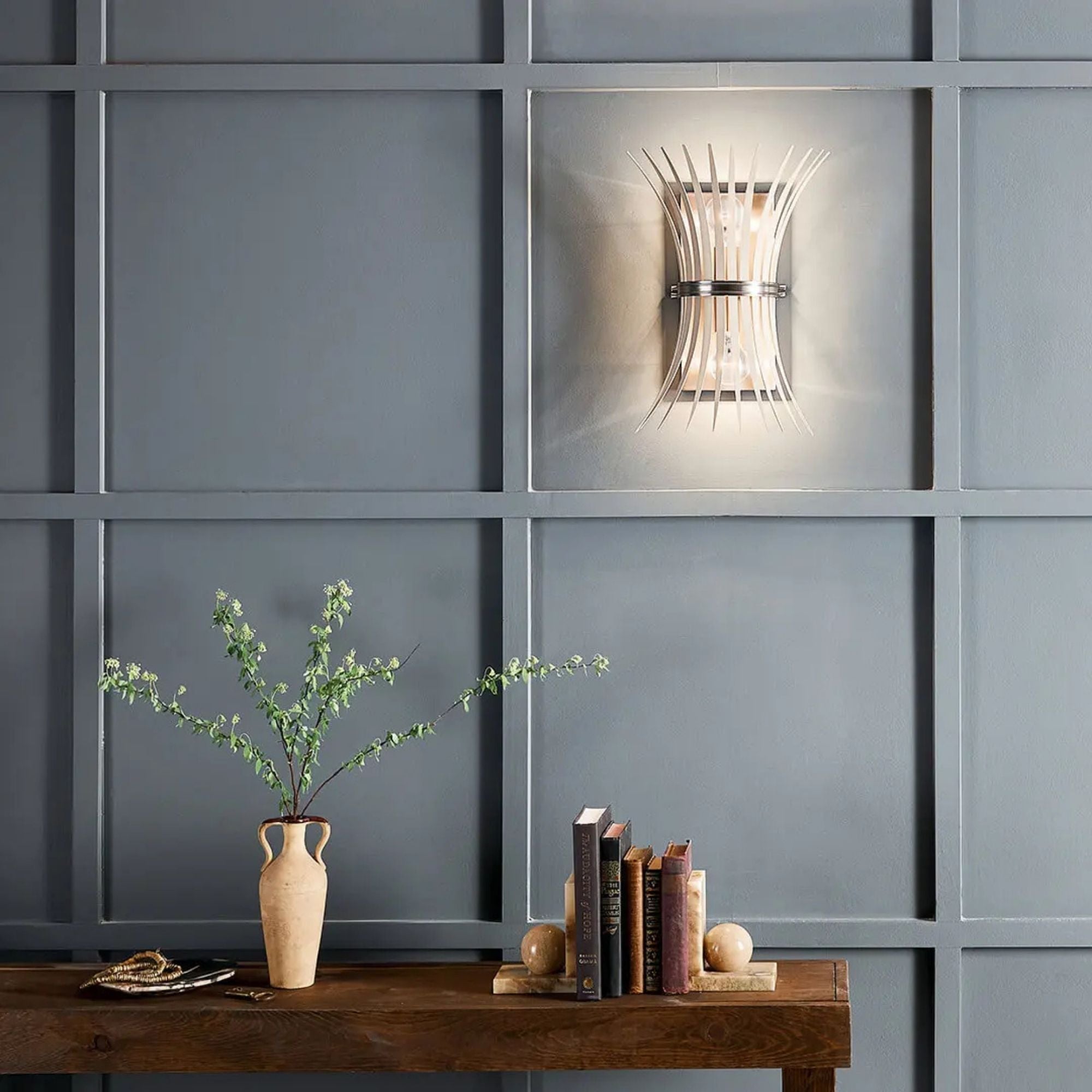 Kichler Lighting - Baile 16" 2-Light Wall Sconce, Brushed Nickel Finish | Bees Lighting