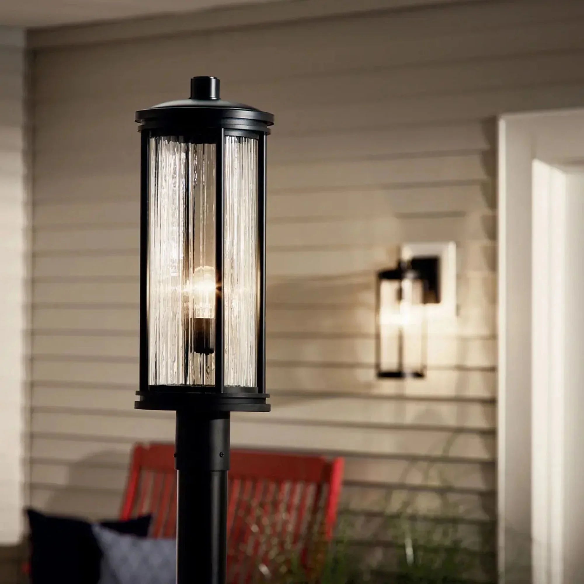 Barras 23" Outdoor Post Light, Black Finish