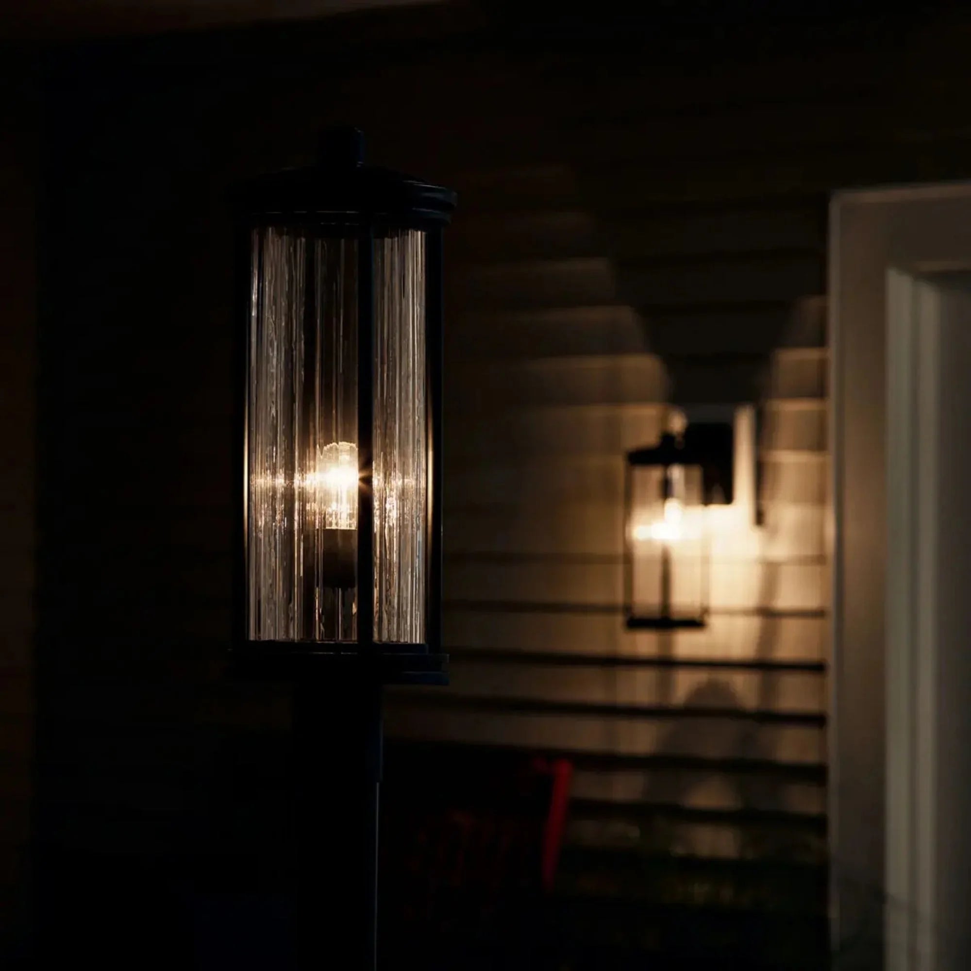 Kichler Barras 23.25 in. Outdoor Post Light Black