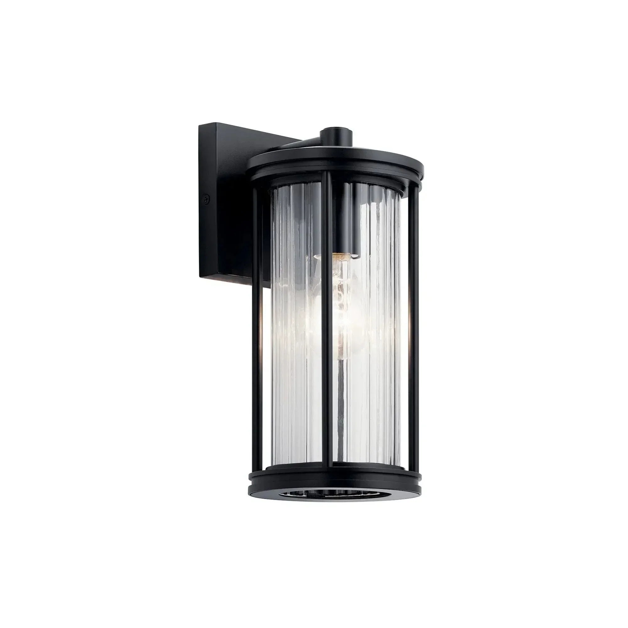 Kichler Barras 11.5 in. Outdoor Wall Lantern Black