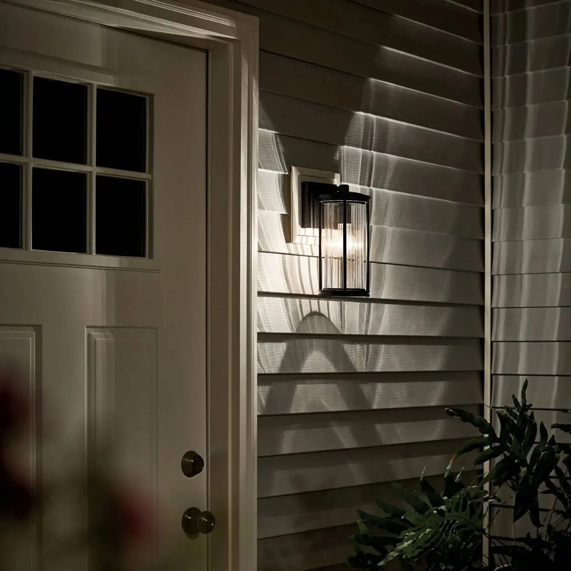 Kichler Barras 11.5 in. Outdoor Wall Lantern Black
