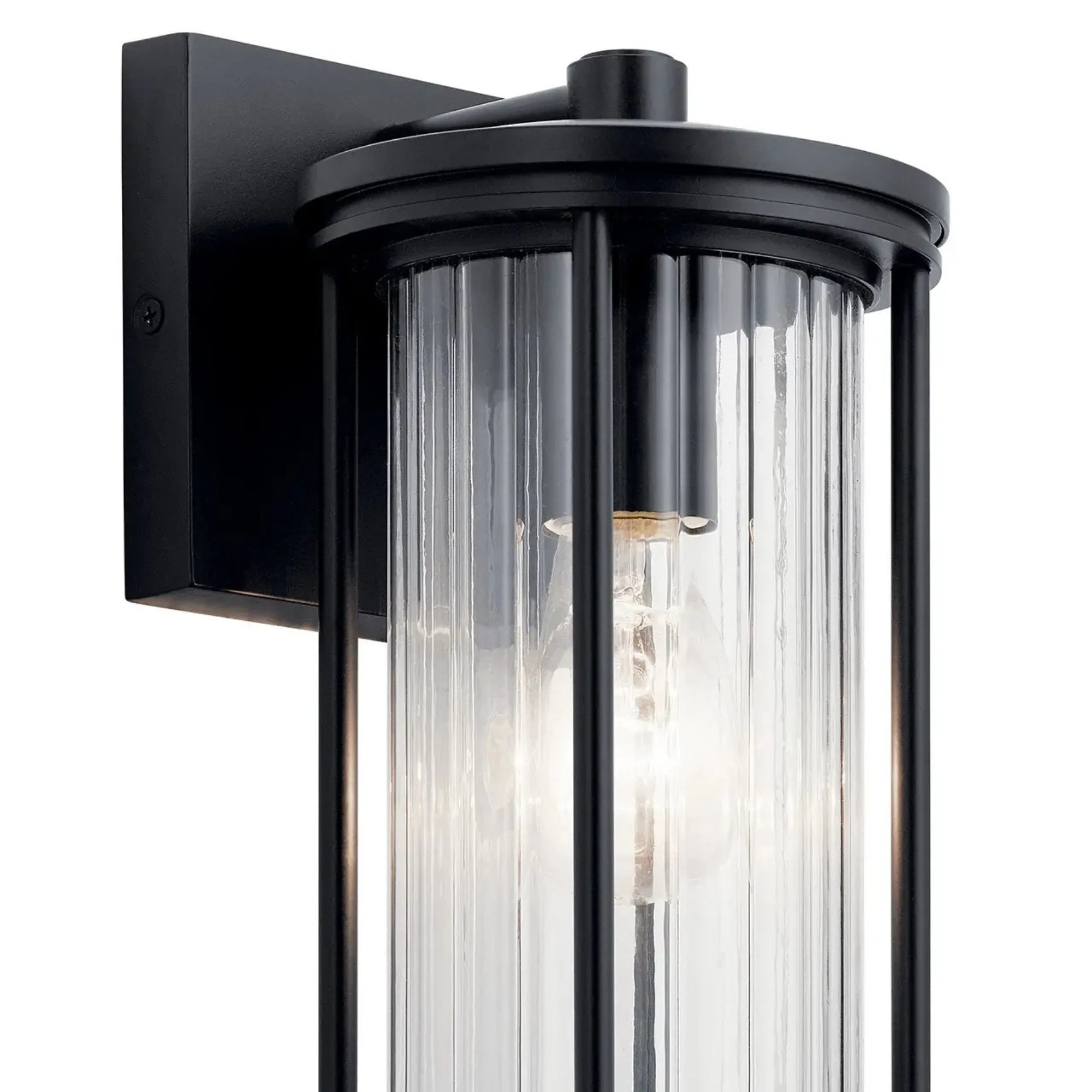 Kichler Barras 11.5 in. Outdoor Wall Lantern Black