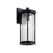 Barras 16" Outdoor Wall Light, Black Finish