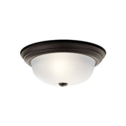 Basic 13" 2-Light Flush Mount, Olde Bronze Finish