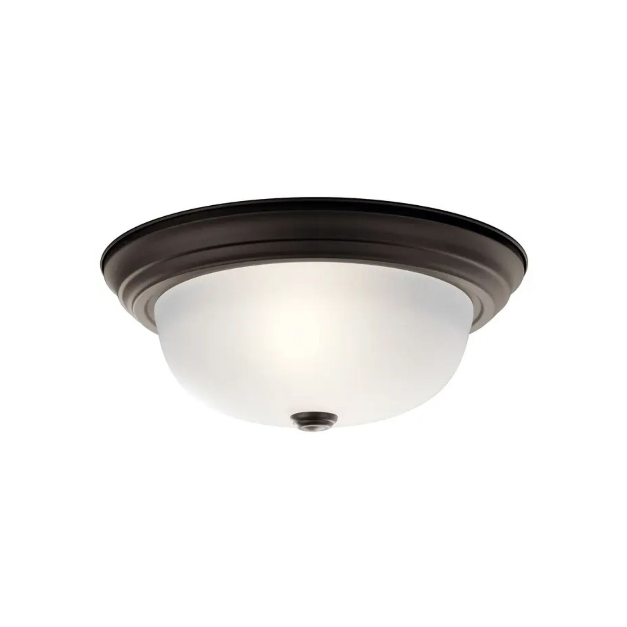Basic 13" 2-Light Flush Mount, Olde Bronze Finish