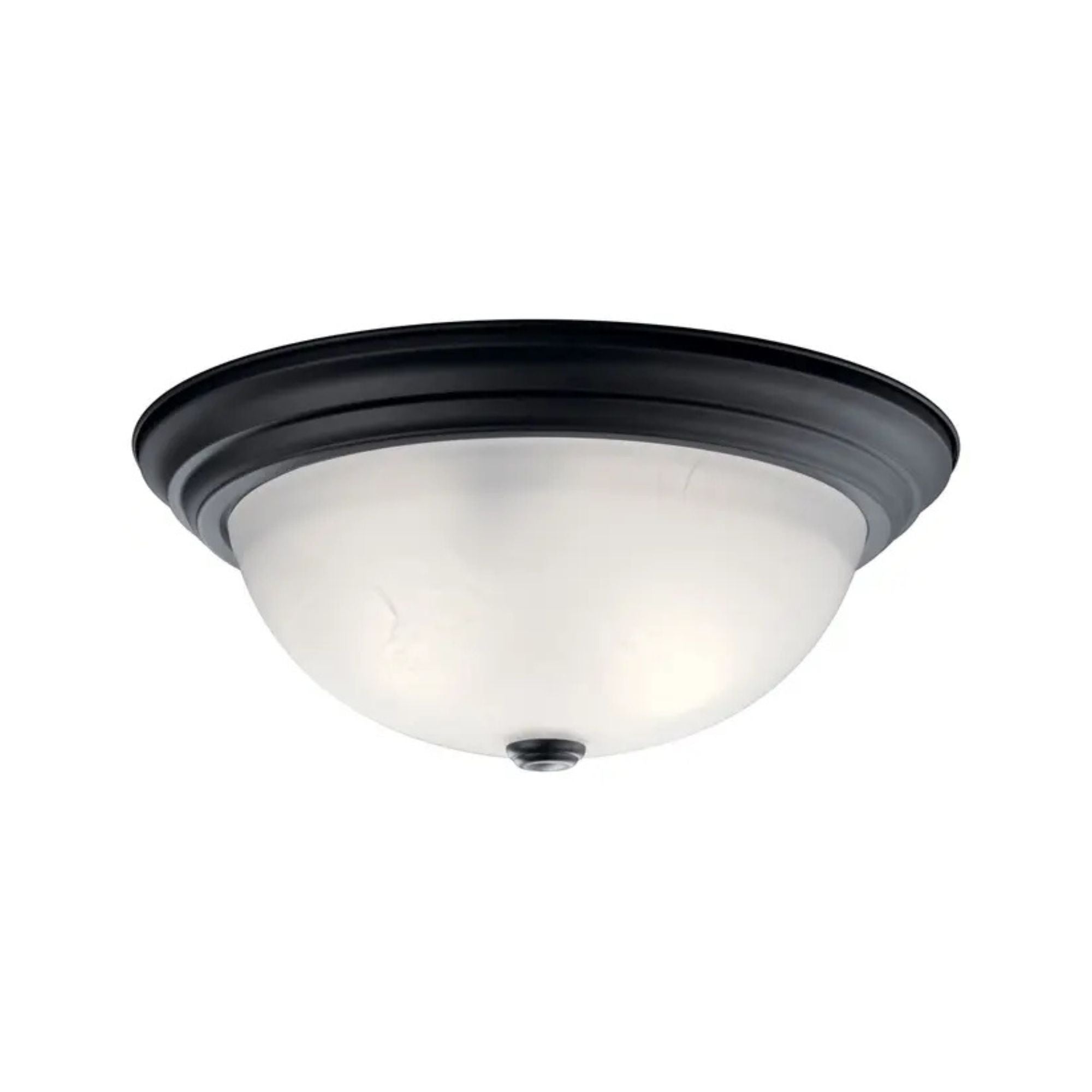 Basic 15" 3-Light Flush Mount, Black Finish