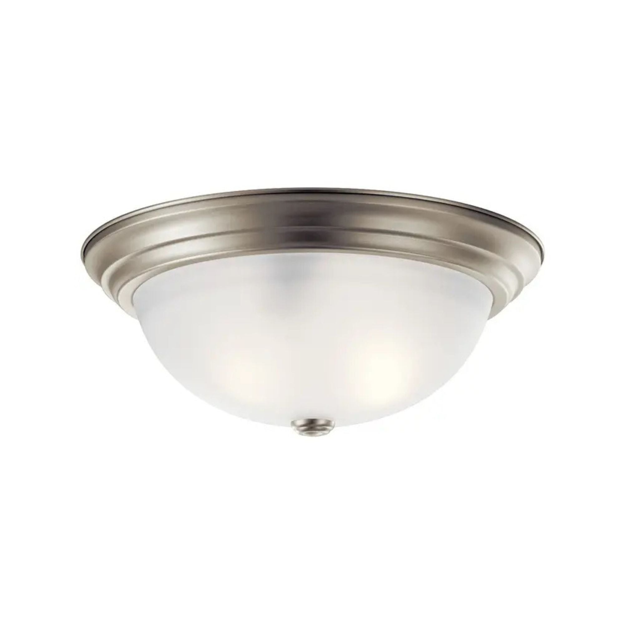 Basic 15" 3-Light Flush Mount, Brushed Nickel Finish