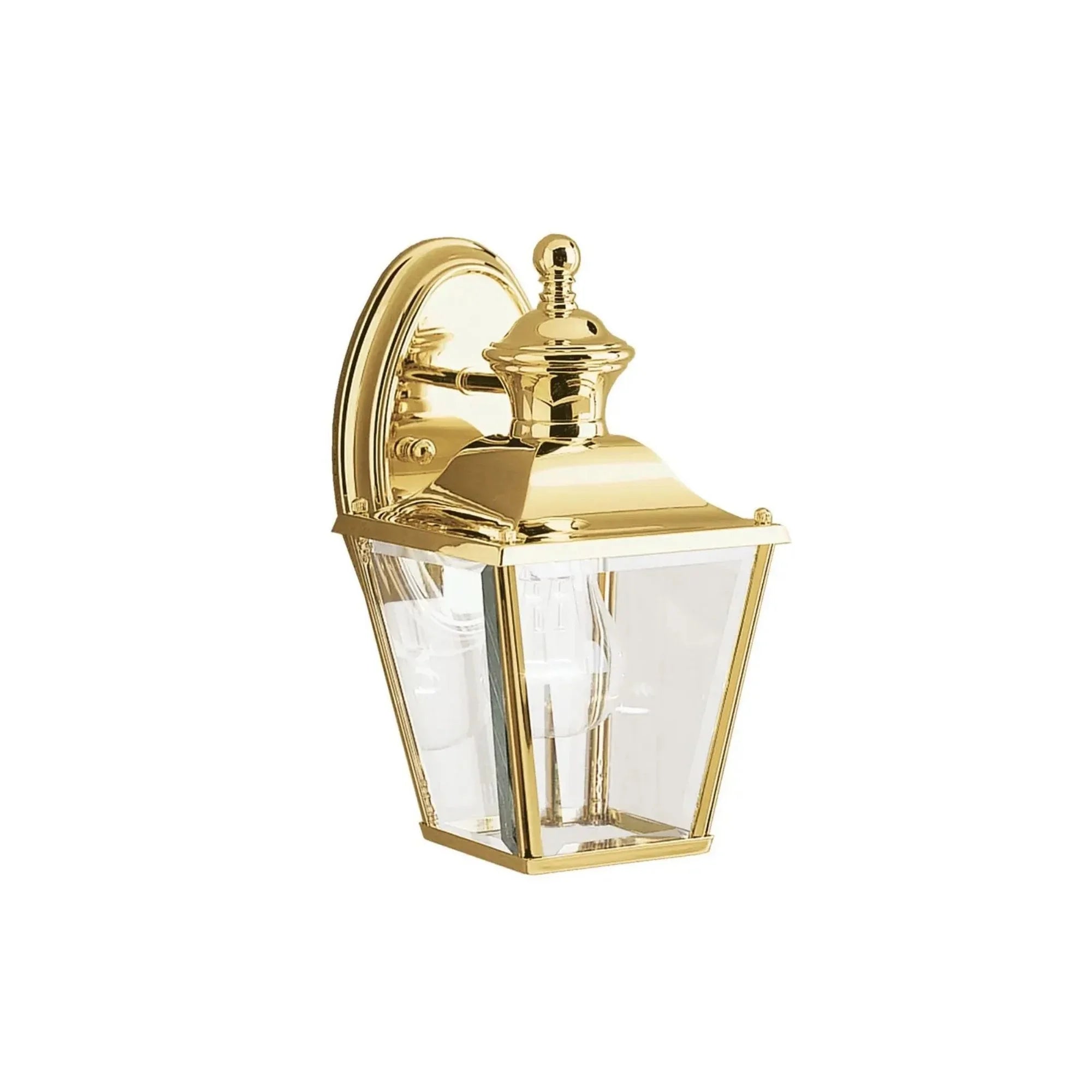 Bay Shore 10" Outdoor Wall Light, Polished Brass Finish