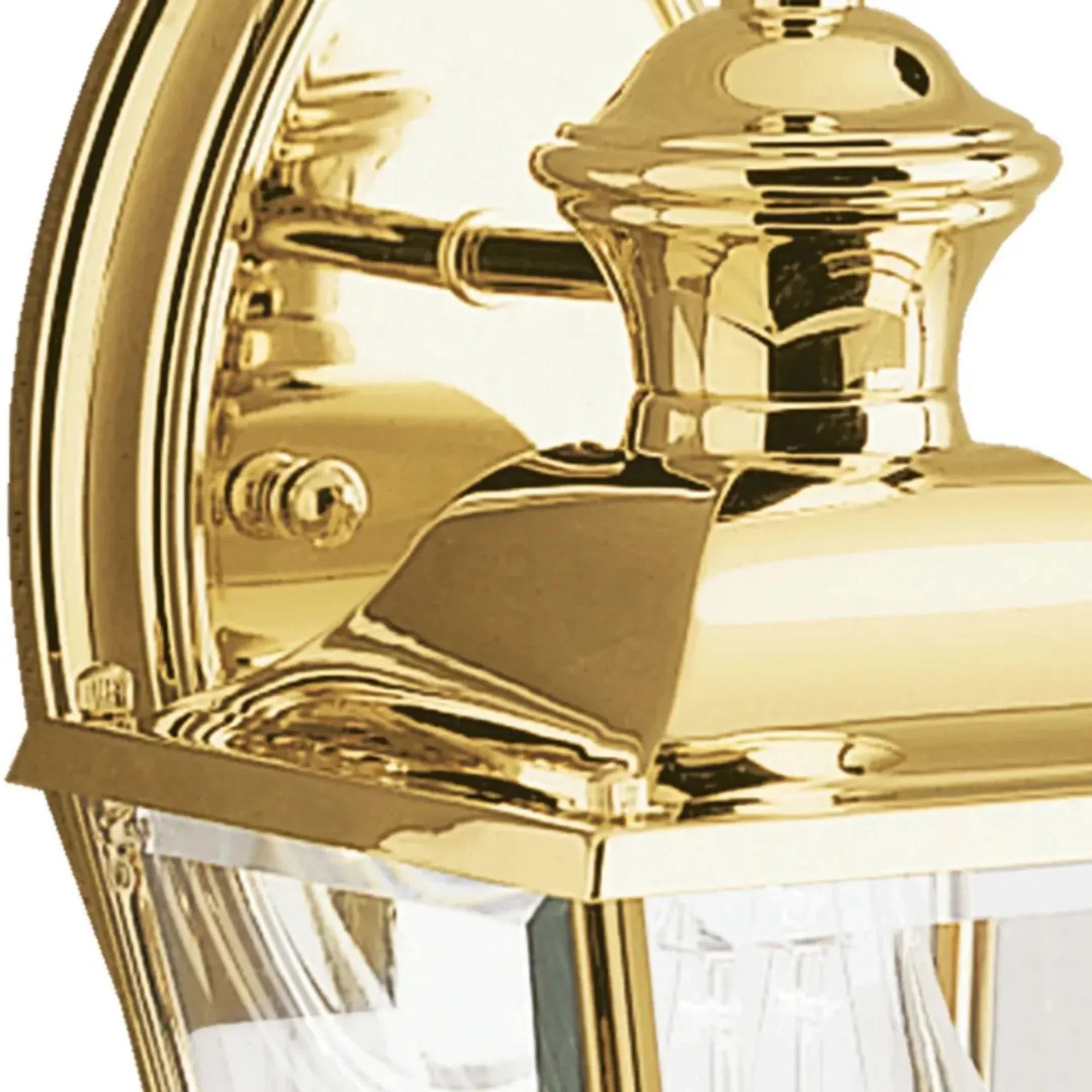 Bay Shore 10" Outdoor Wall Light, Polished Brass Finish