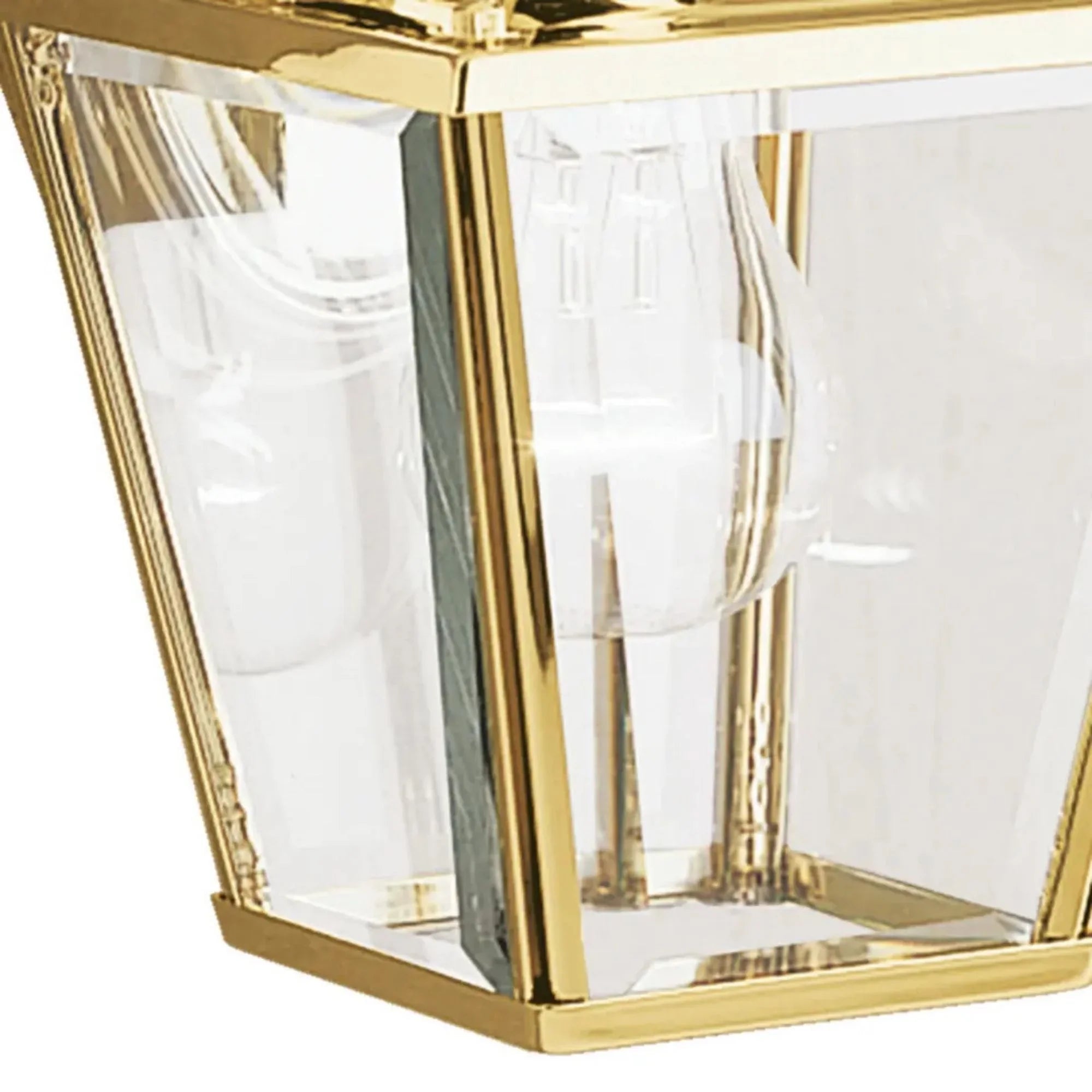Bay Shore 10" Outdoor Wall Light, Polished Brass Finish