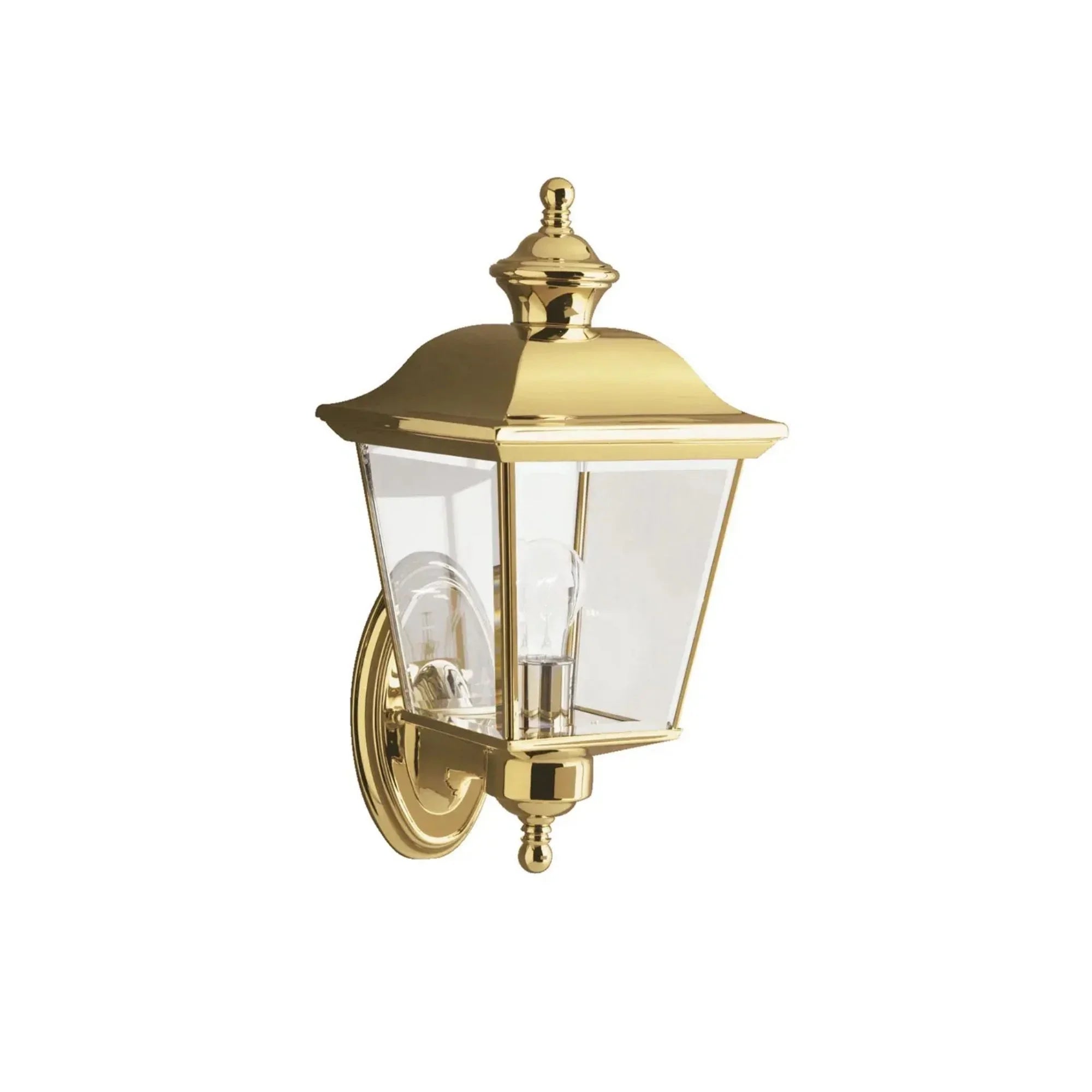 Bay Shore 16" Outdoor Wall Light, Polished Brass Finish
