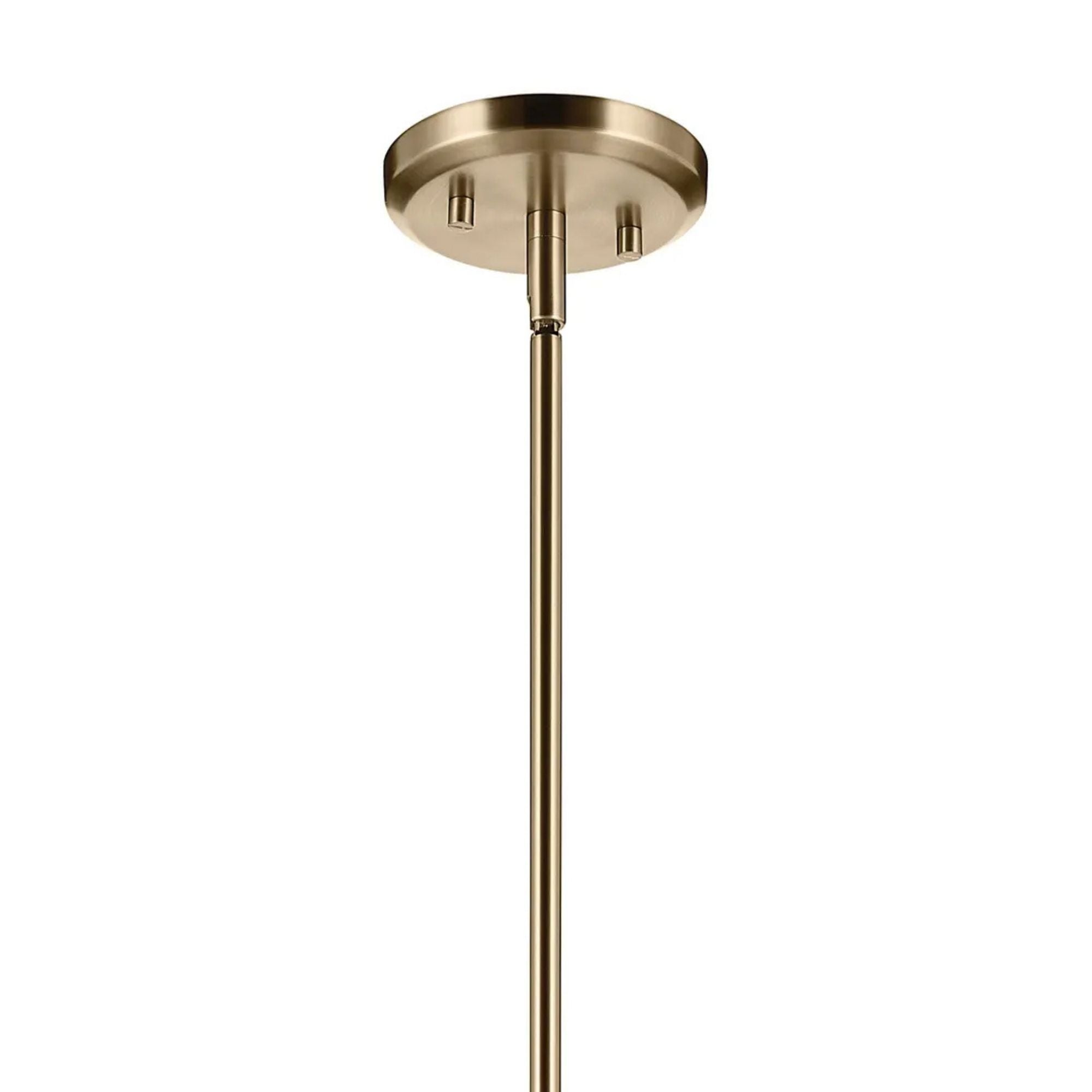Kichler Bekah 18 in. Pendant Light, Champagne Bronze with Rattan Cone Shade & Opal Glass