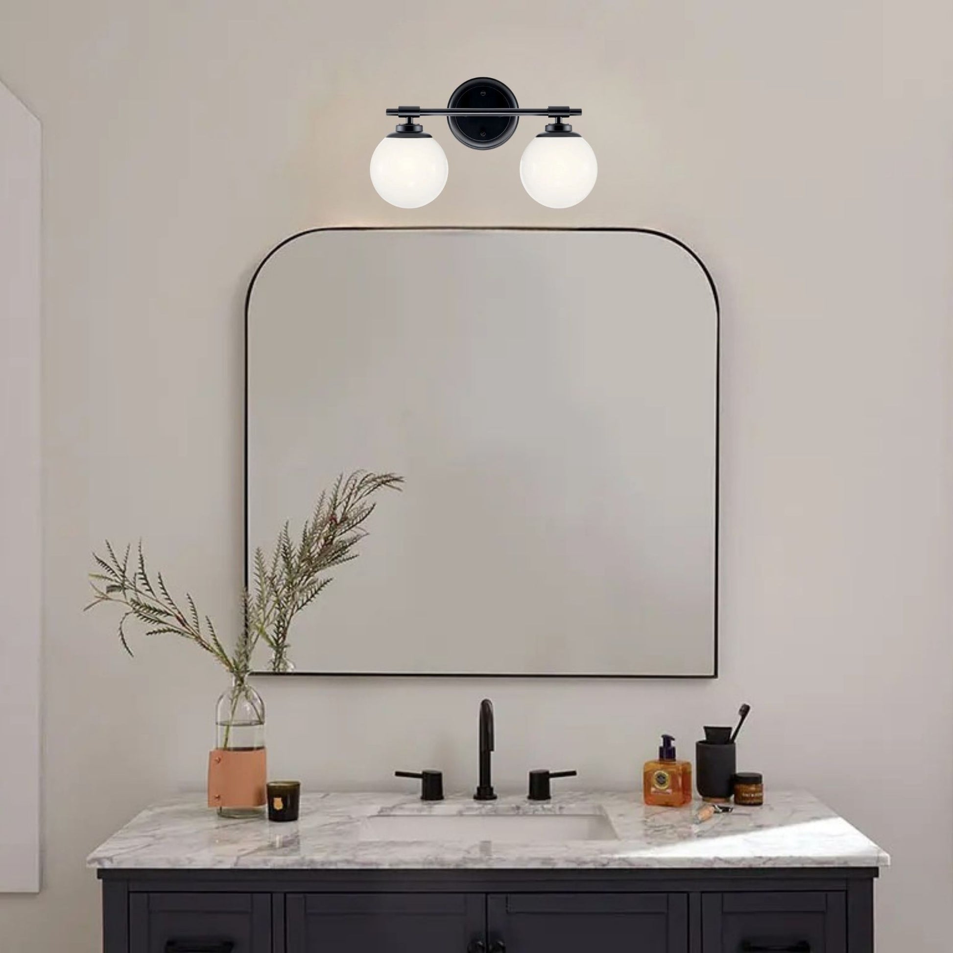 Kichler Lighting - Benno 15" 2-Light Vanity Light, Black Finish | Bees Lighting