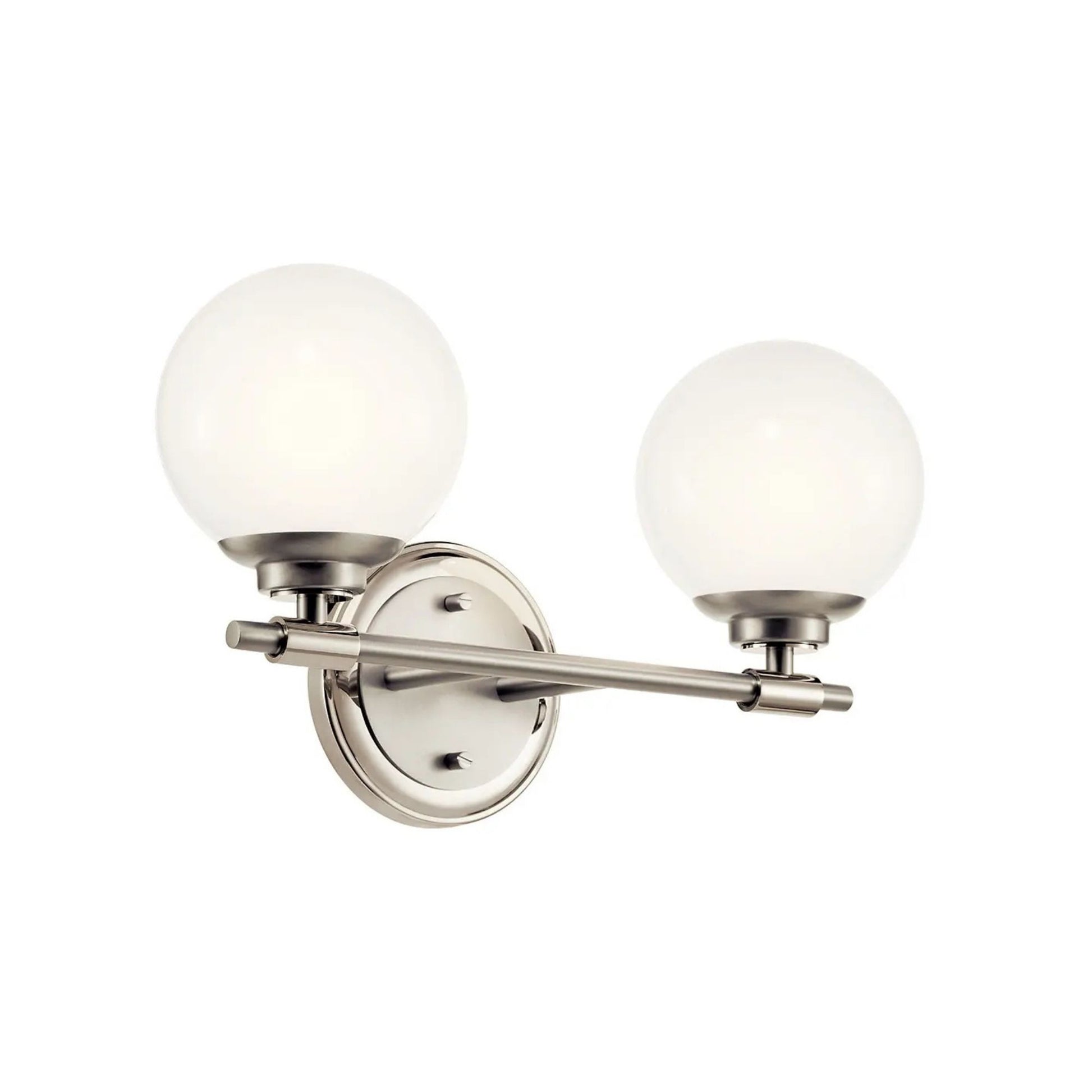 Kichler Lighting - Benno 15" 2-Light Vanity Light, Polished Nickel Finish | Bees Lighting