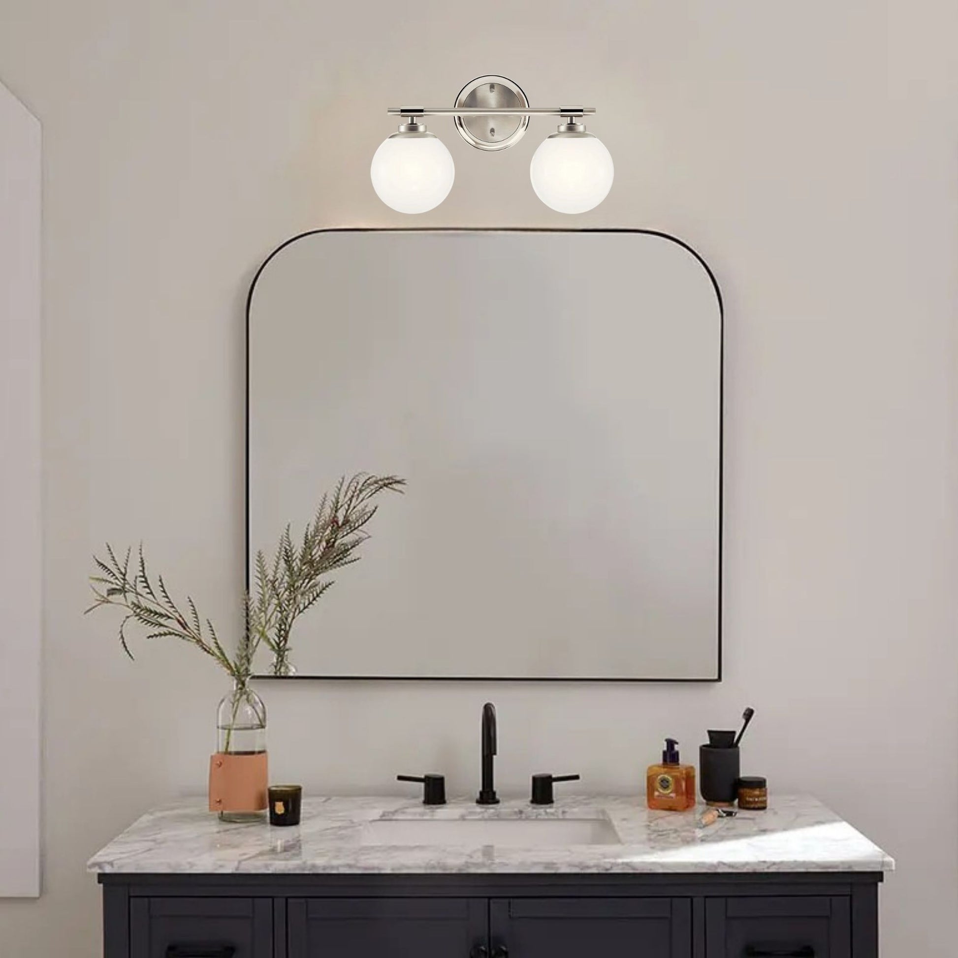 Kichler Lighting - Benno 15" 2-Light Vanity Light, Polished Nickel Finish | Bees Lighting