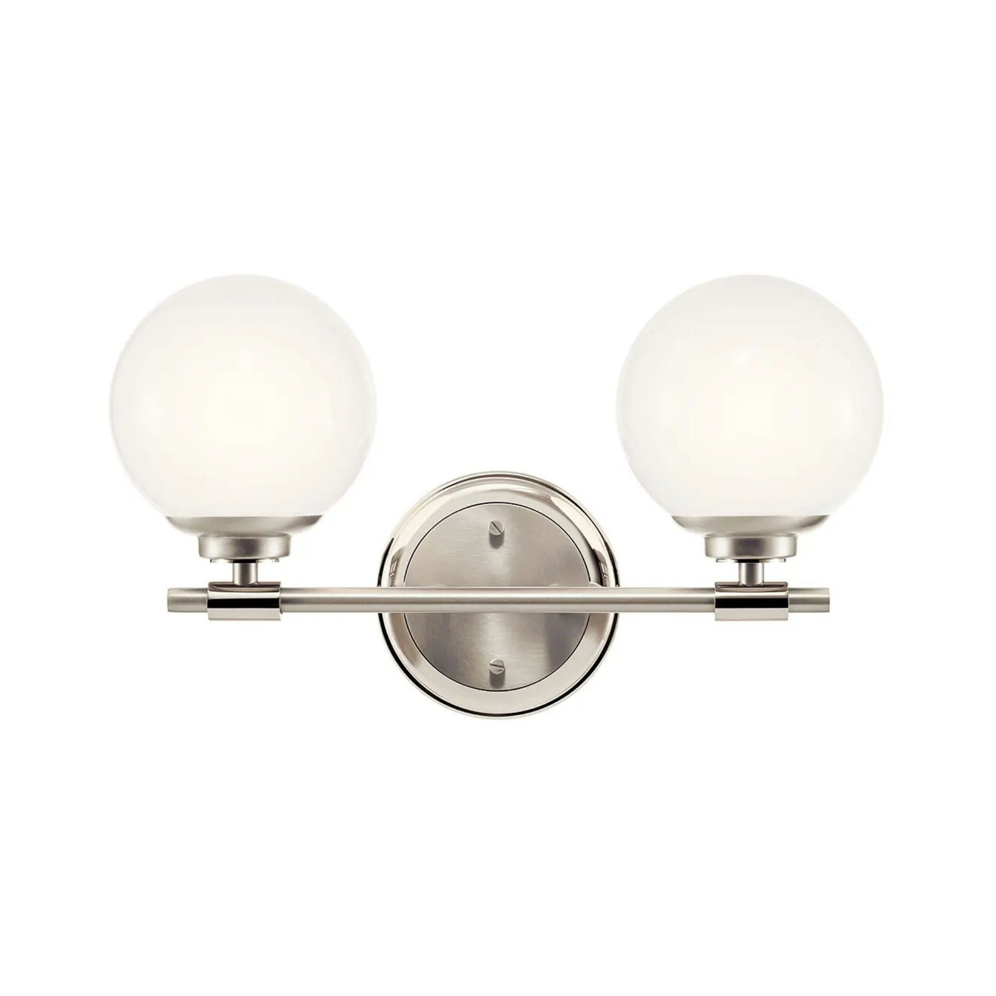 Kichler Lighting - Benno 15" 2-Light Vanity Light, Polished Nickel Finish | Bees Lighting