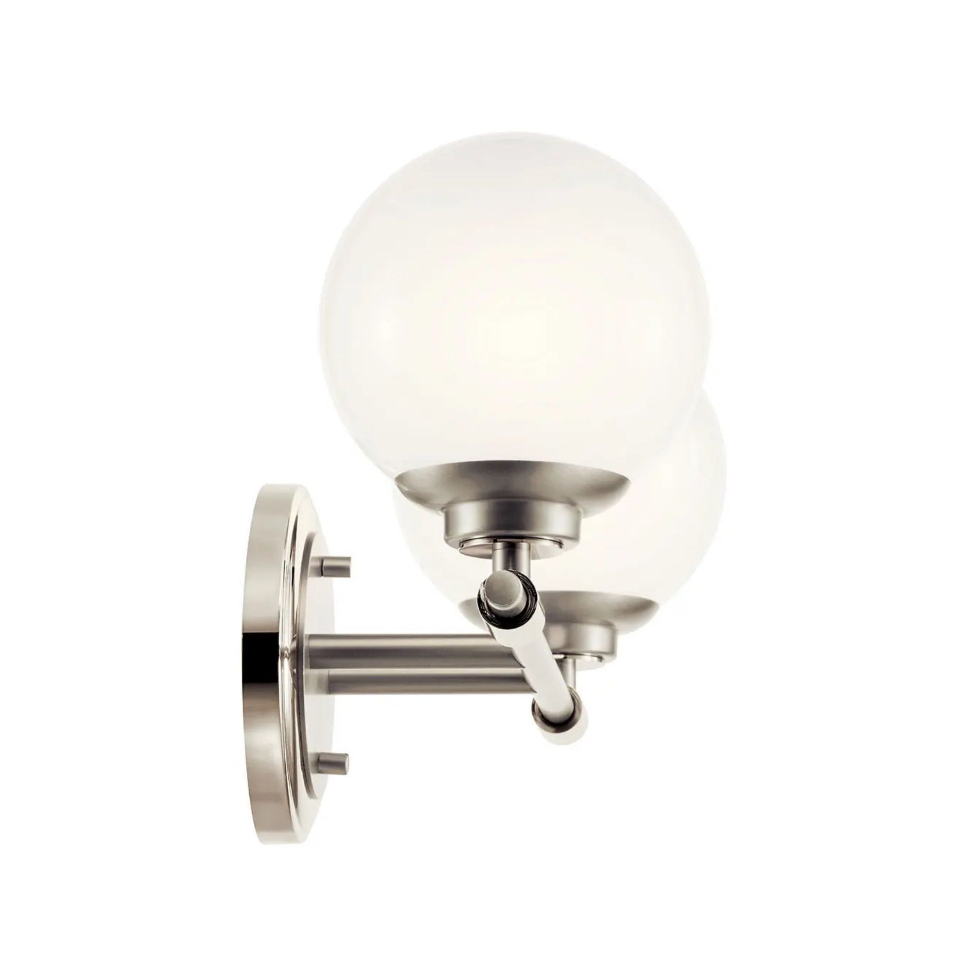 Kichler Lighting - Benno 15" 2-Light Vanity Light, Polished Nickel Finish | Bees Lighting