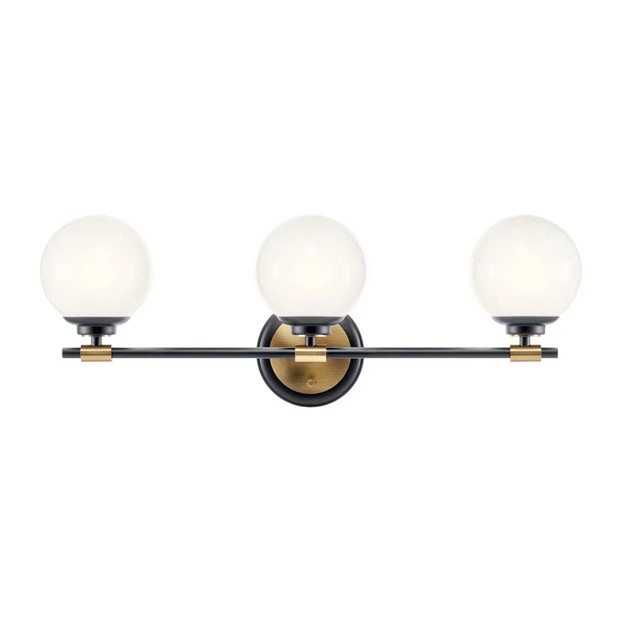 Kichler Lighting - Benno 25" 3-Light Vanity Light, Black & Champagne Finish | Bees Lighting
