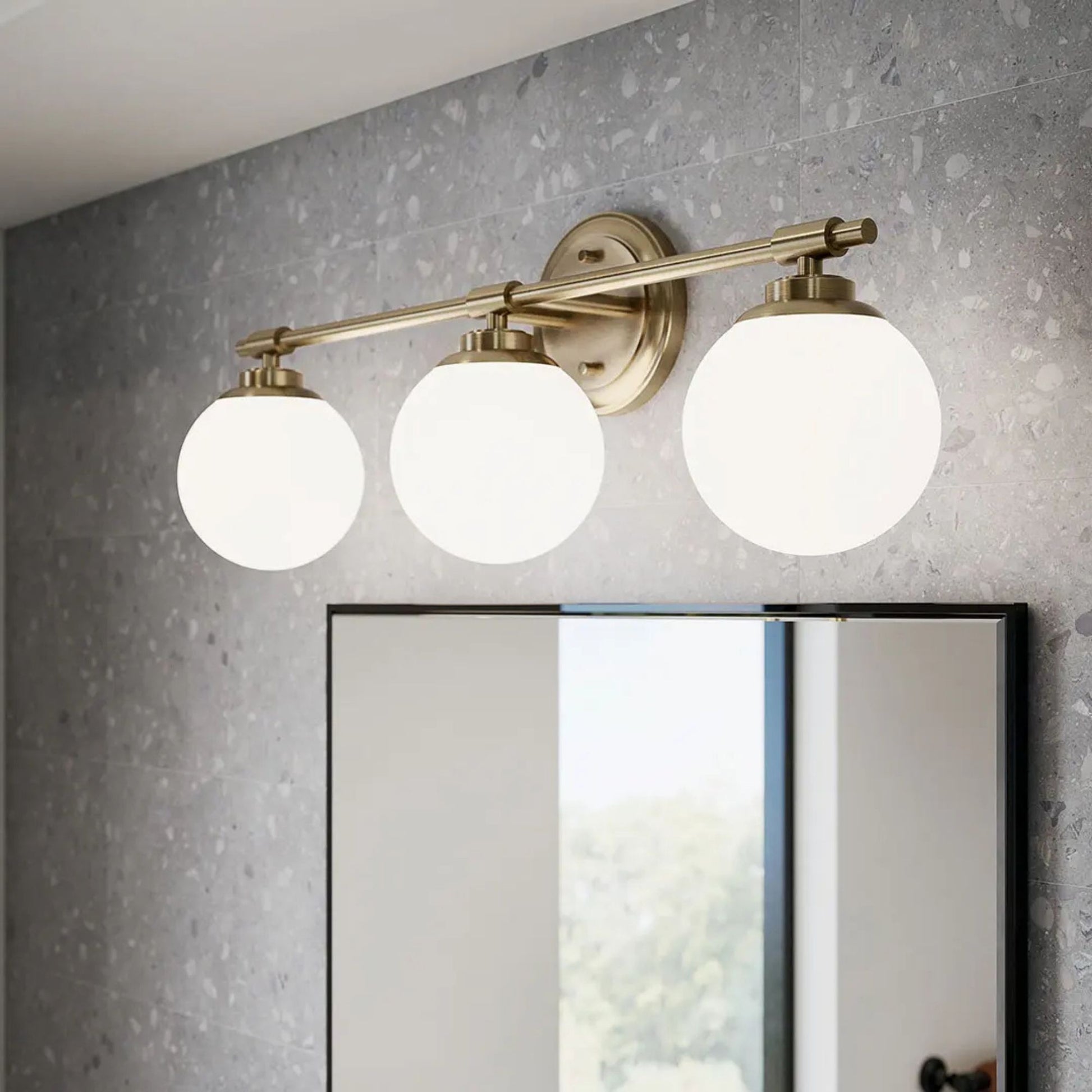 Kichler Lighting - Benno 25" 3-Light Vanity Light, Champagne Bronze Finish | Bees Lighting