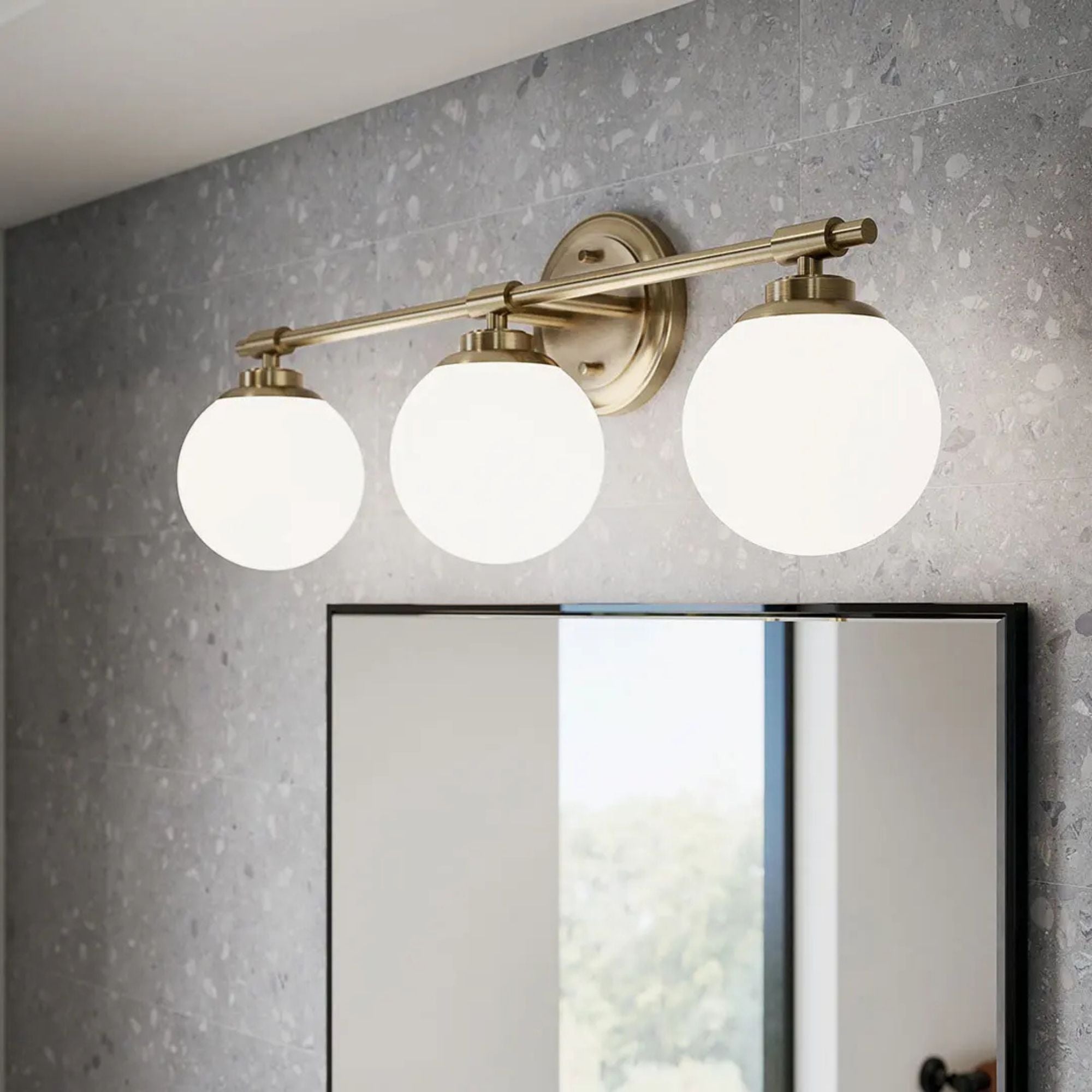Benno 25" 3-Light Vanity Light, Champagne Bronze Finish