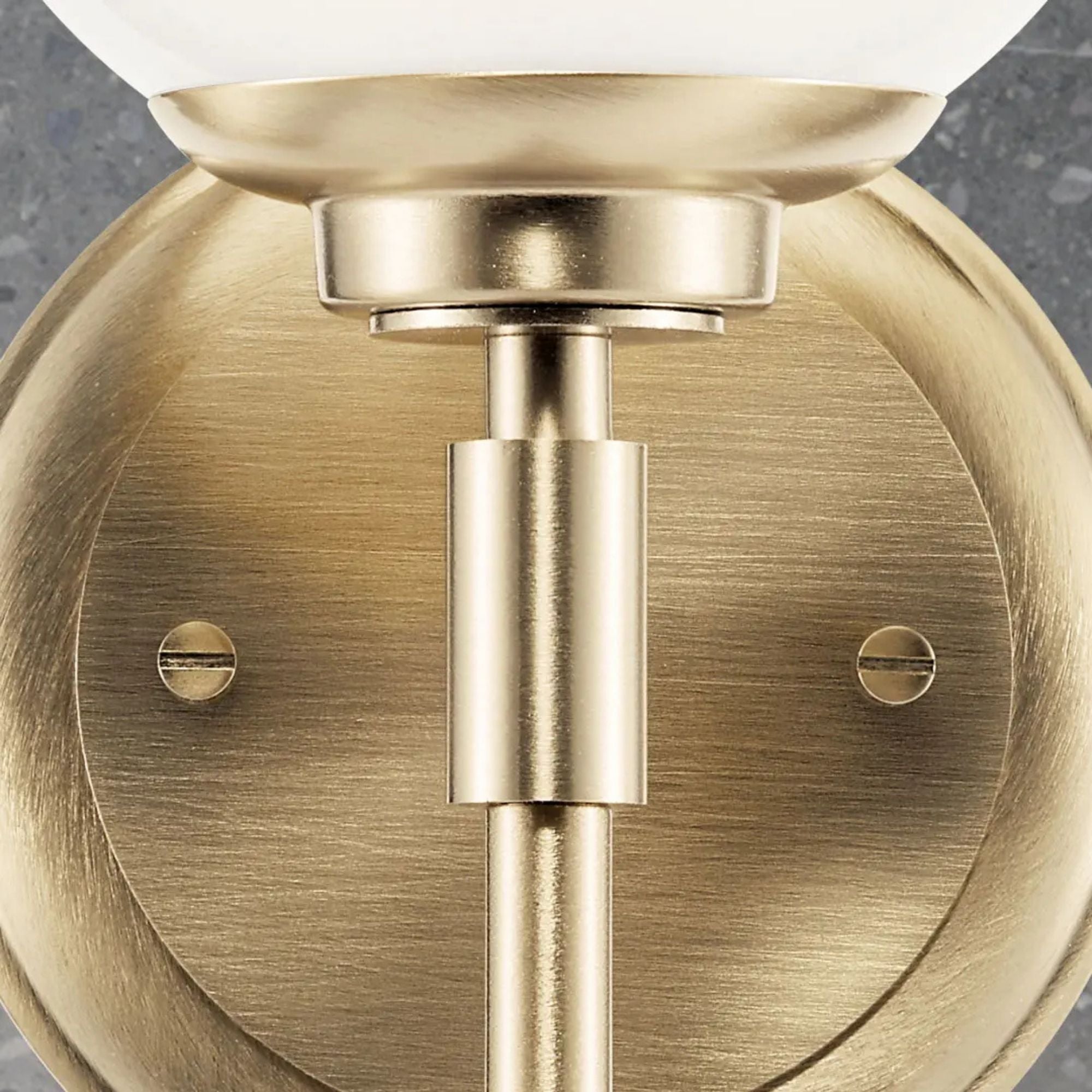 Kichler Lighting - Benno 14" Wall Sconce, Champagne Bronze Finish, Opal Glass | Bees Lighting