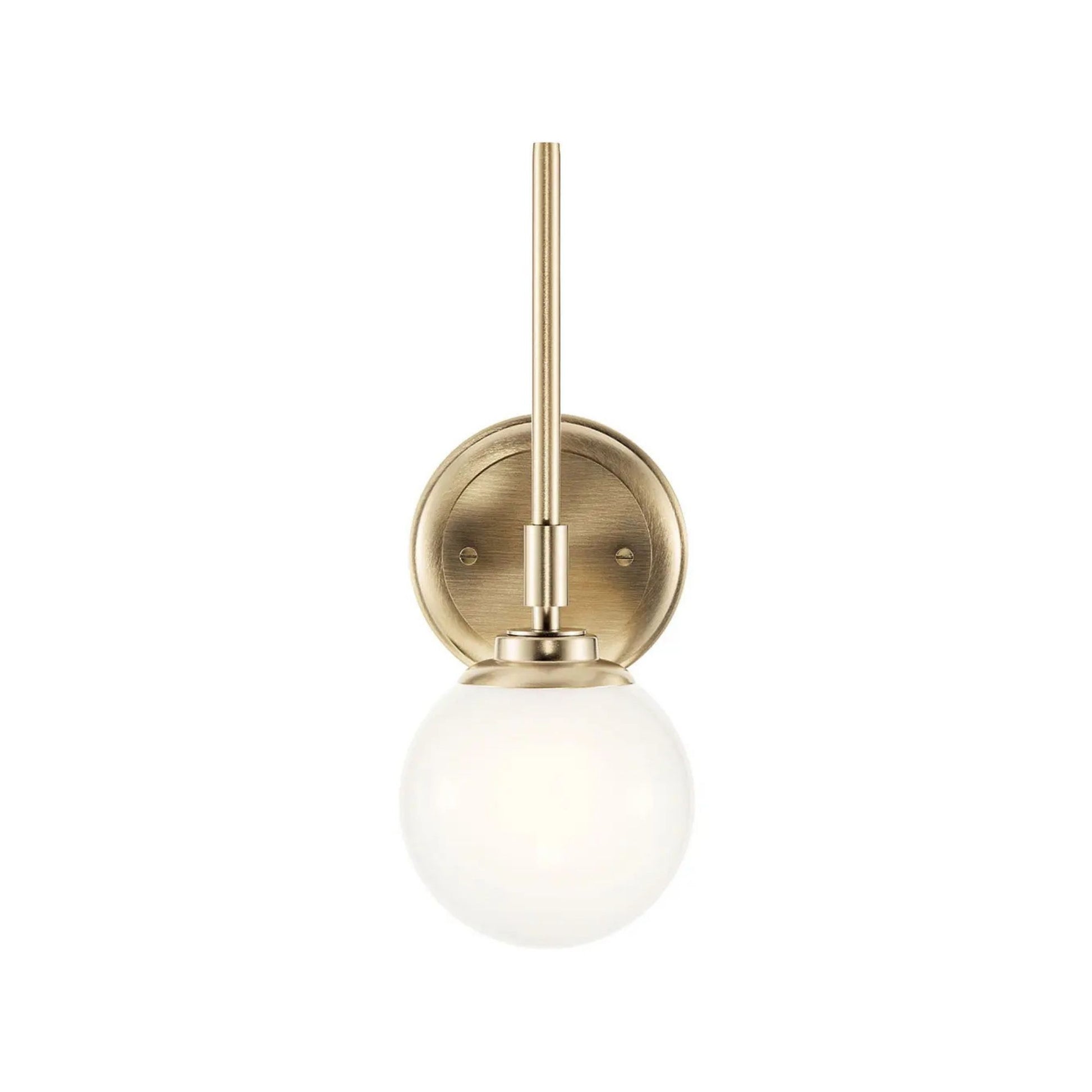 Kichler Lighting - Benno 14" Wall Sconce, Champagne Bronze Finish, Opal Glass | Bees Lighting