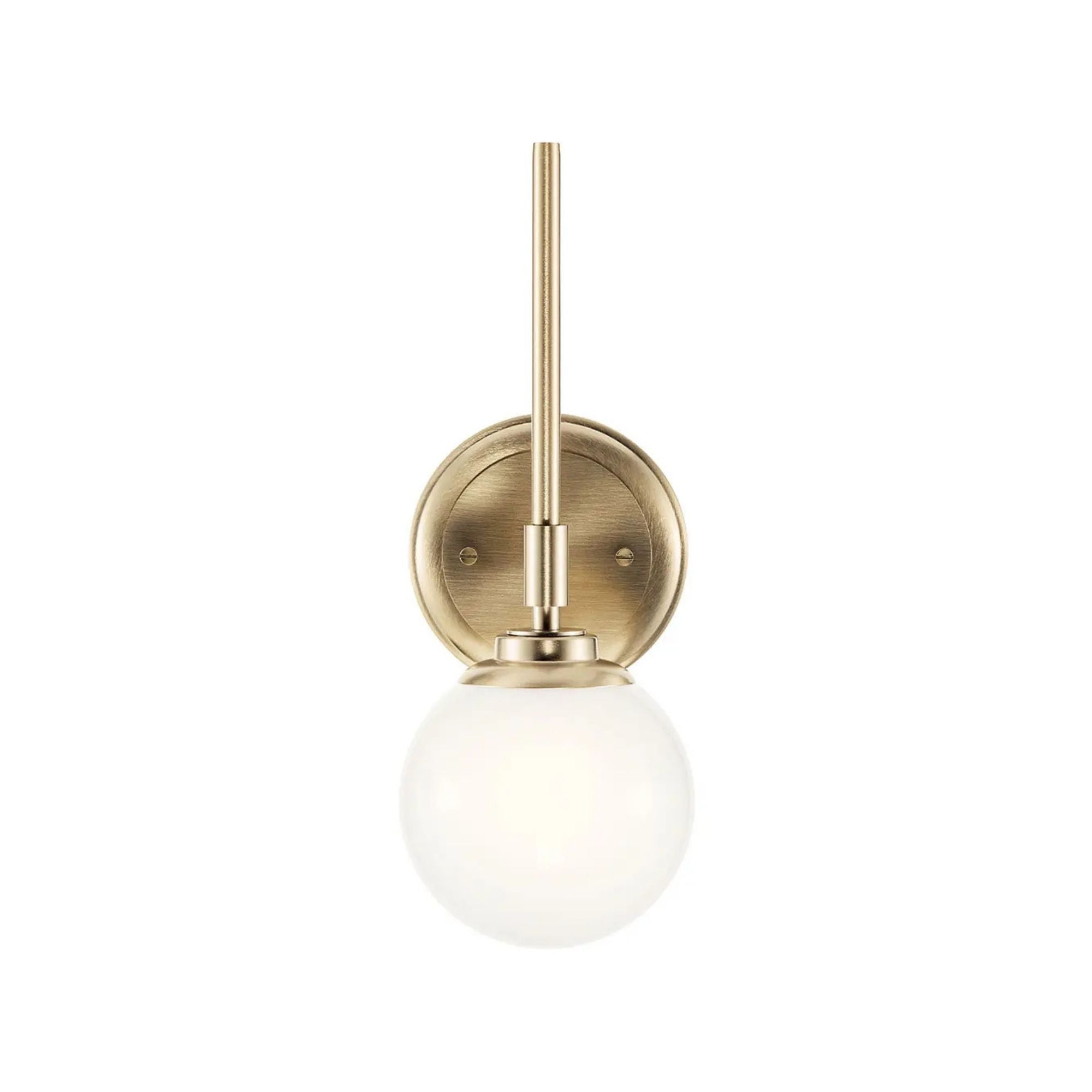 Kichler Lighting - Benno 14" Wall Sconce, Champagne Bronze Finish, Opal Glass | Bees Lighting