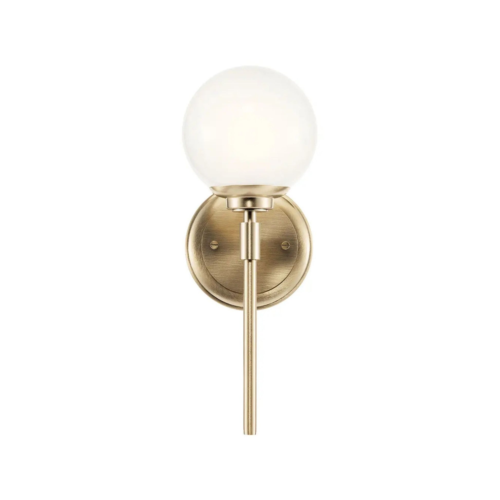 Kichler Lighting - Benno 14" Wall Sconce, Champagne Bronze Finish, Opal Glass | Bees Lighting