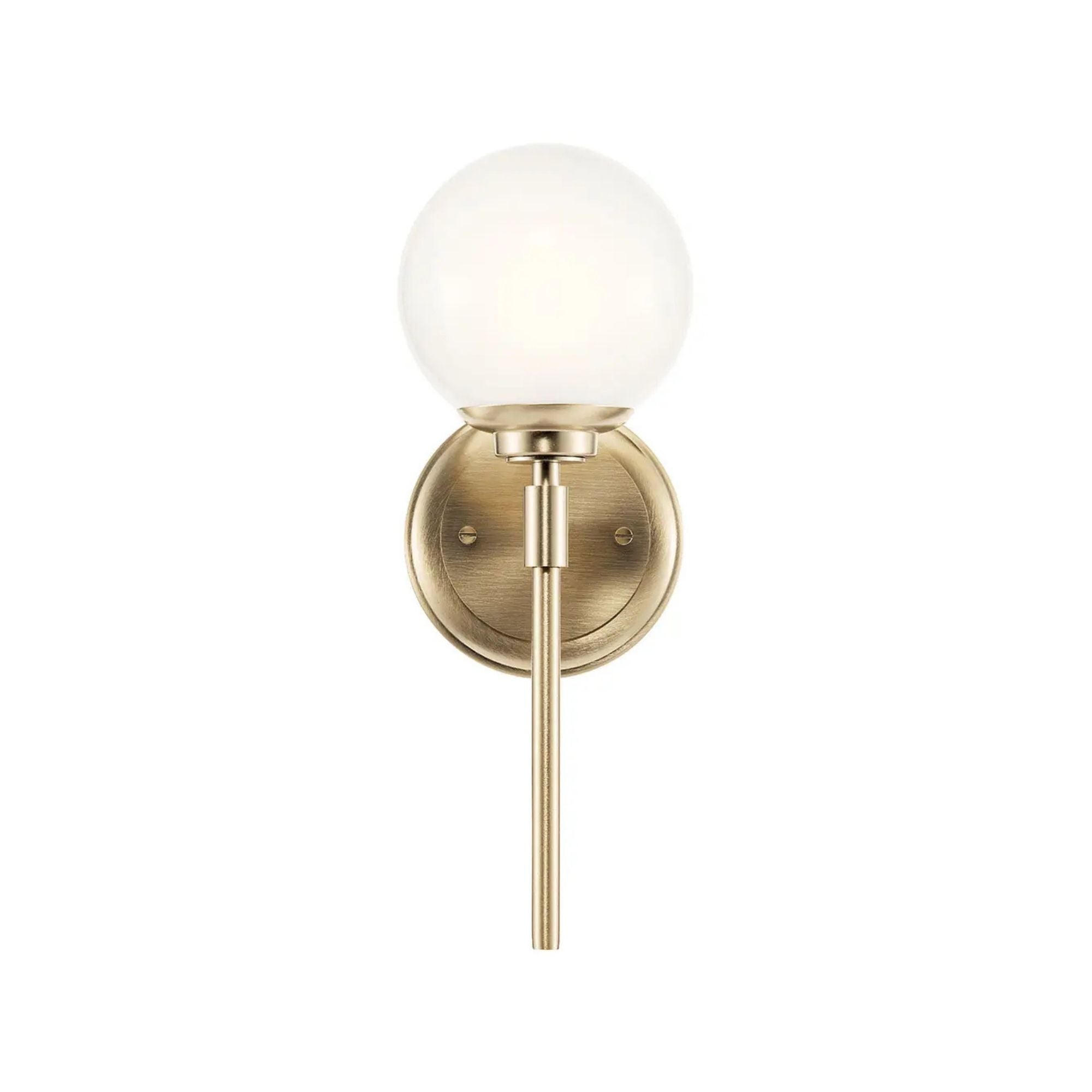 Kichler Lighting - Benno 14" Wall Sconce, Champagne Bronze Finish, Opal Glass | Bees Lighting
