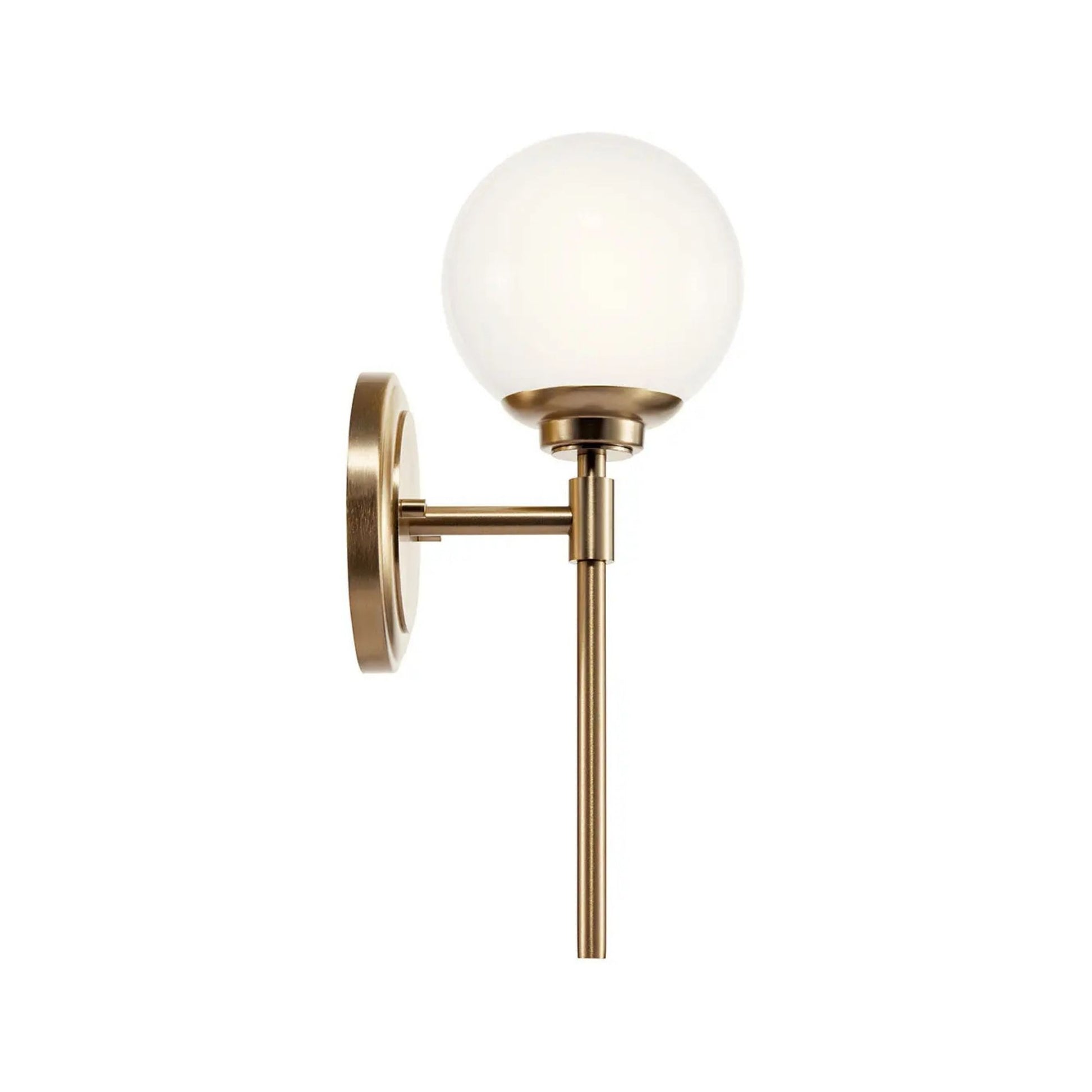 Kichler Lighting - Benno 14" Wall Sconce, Champagne Bronze Finish, Opal Glass | Bees Lighting