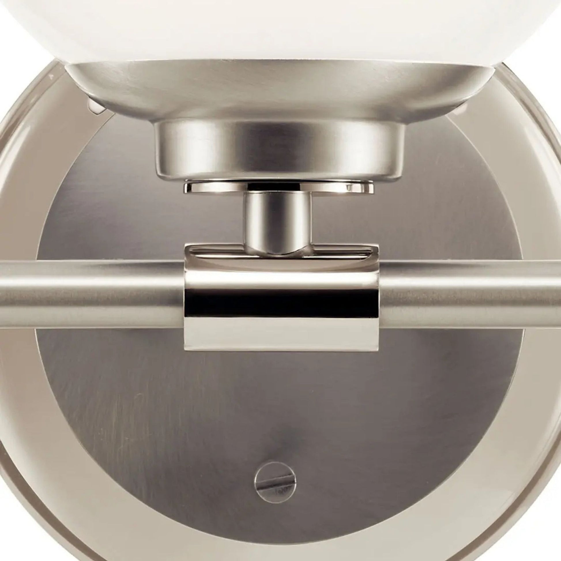 Kichler Lighting - Benno 14" Wall Sconce, Polished Nickel Finish, Opal Glass | Bees Lighting