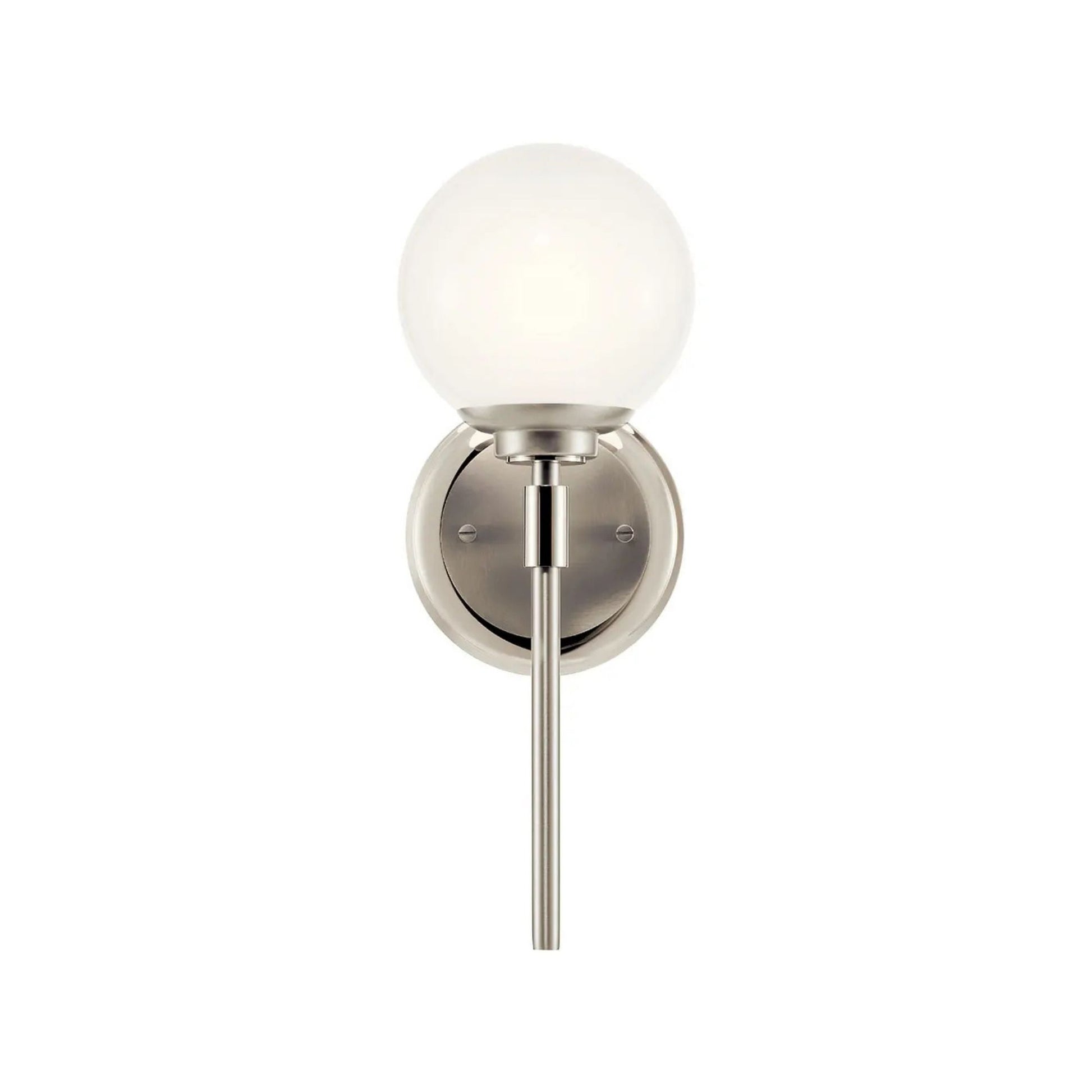 Kichler Lighting - Benno 14" Wall Sconce, Polished Nickel Finish, Opal Glass | Bees Lighting