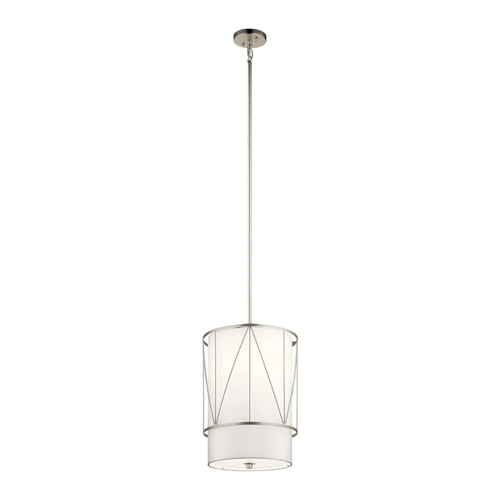 Birkleigh 12" Pendant, Satin Nickel Finish