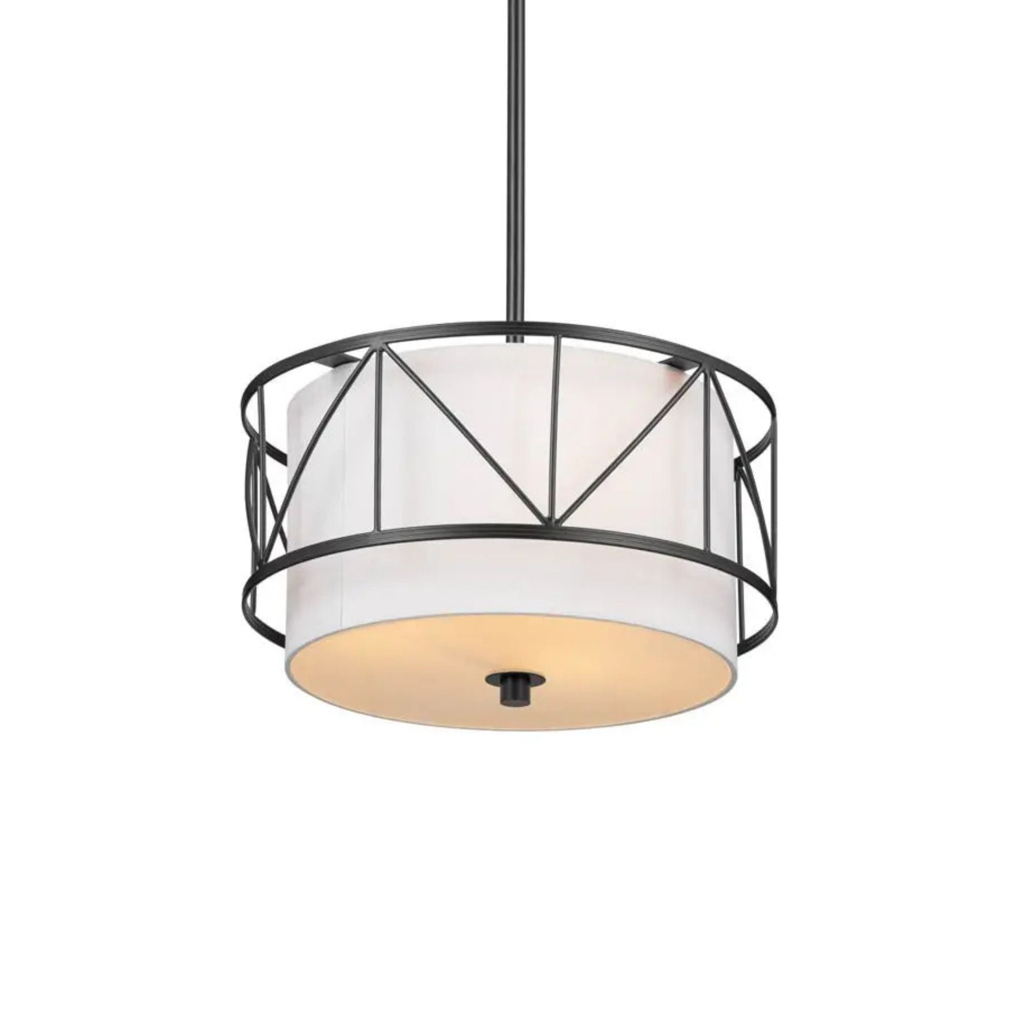 Birkleigh 14" 3-Light Pendant, Black Finish