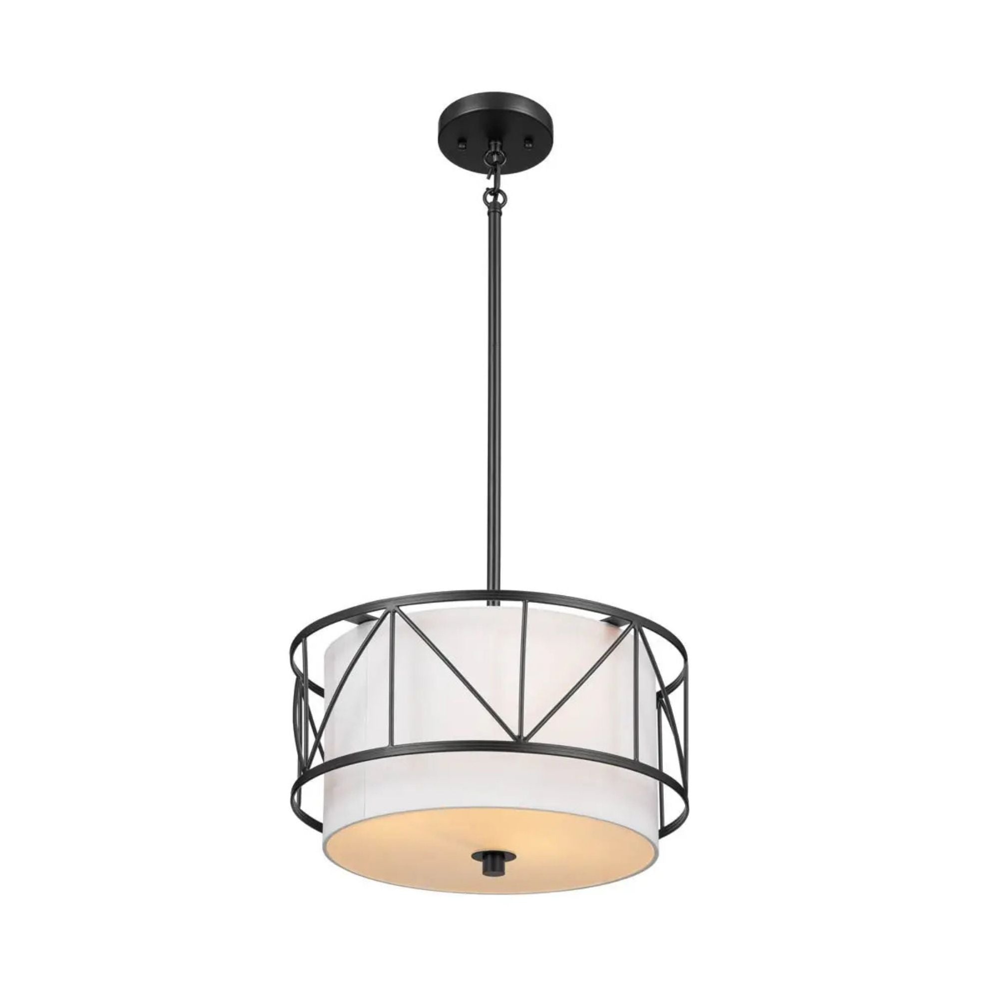 Birkleigh 14" 3-Light Pendant, Black Finish - Bees Lighting