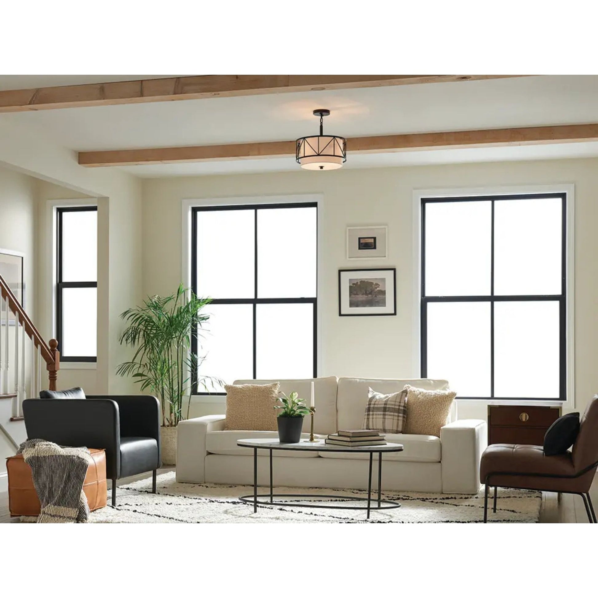 Birkleigh 14" 3-Light Pendant, Black Finish - Bees Lighting