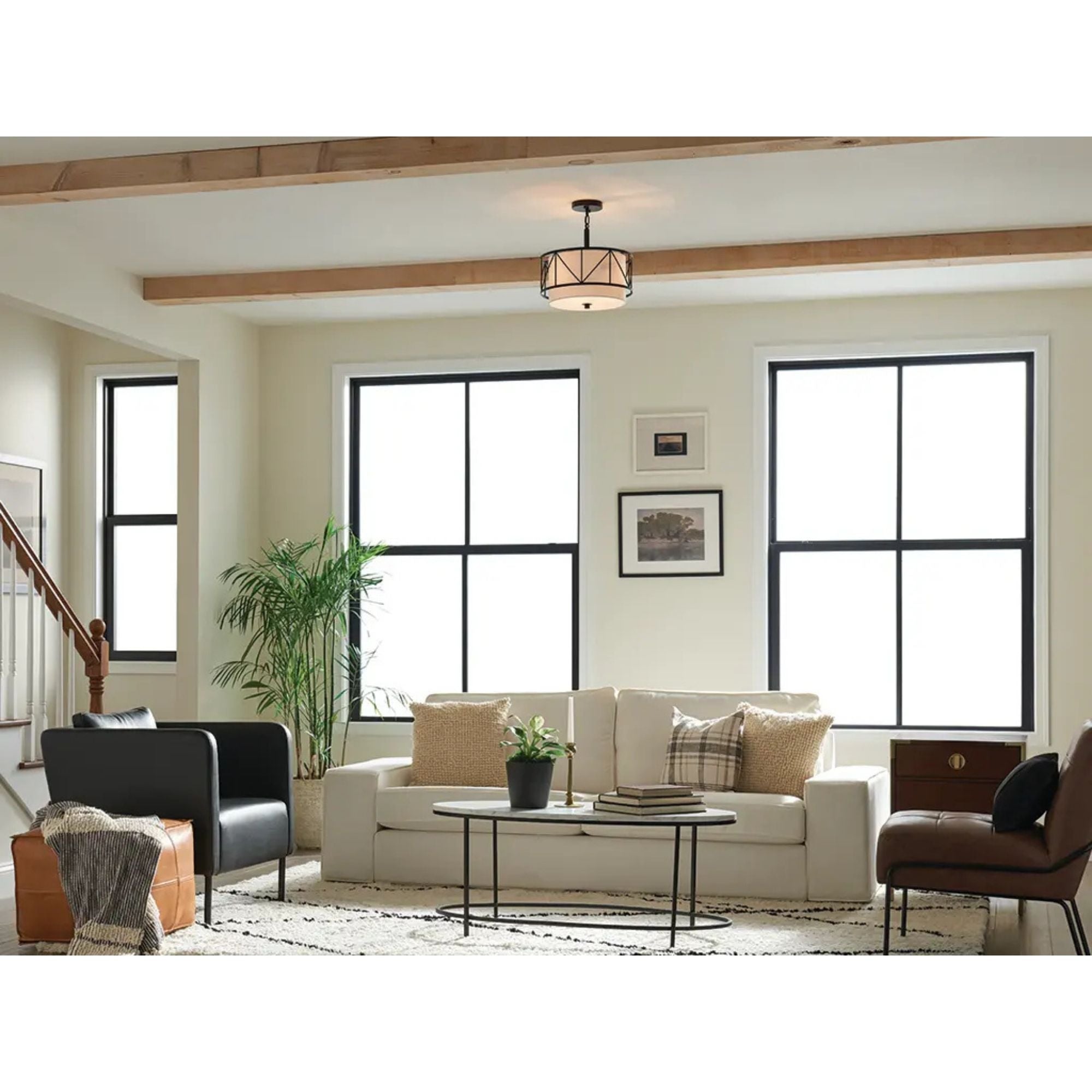 Birkleigh 14" 3-Light Pendant, Black Finish - Bees Lighting