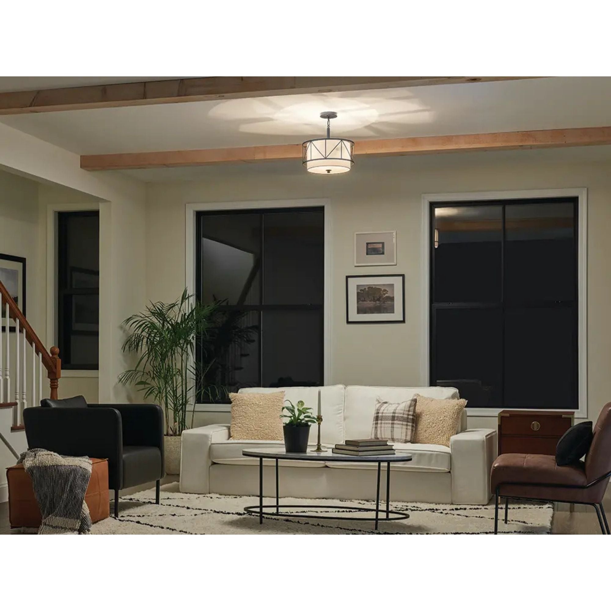 Birkleigh 14" 3-Light Pendant, Black Finish - Bees Lighting