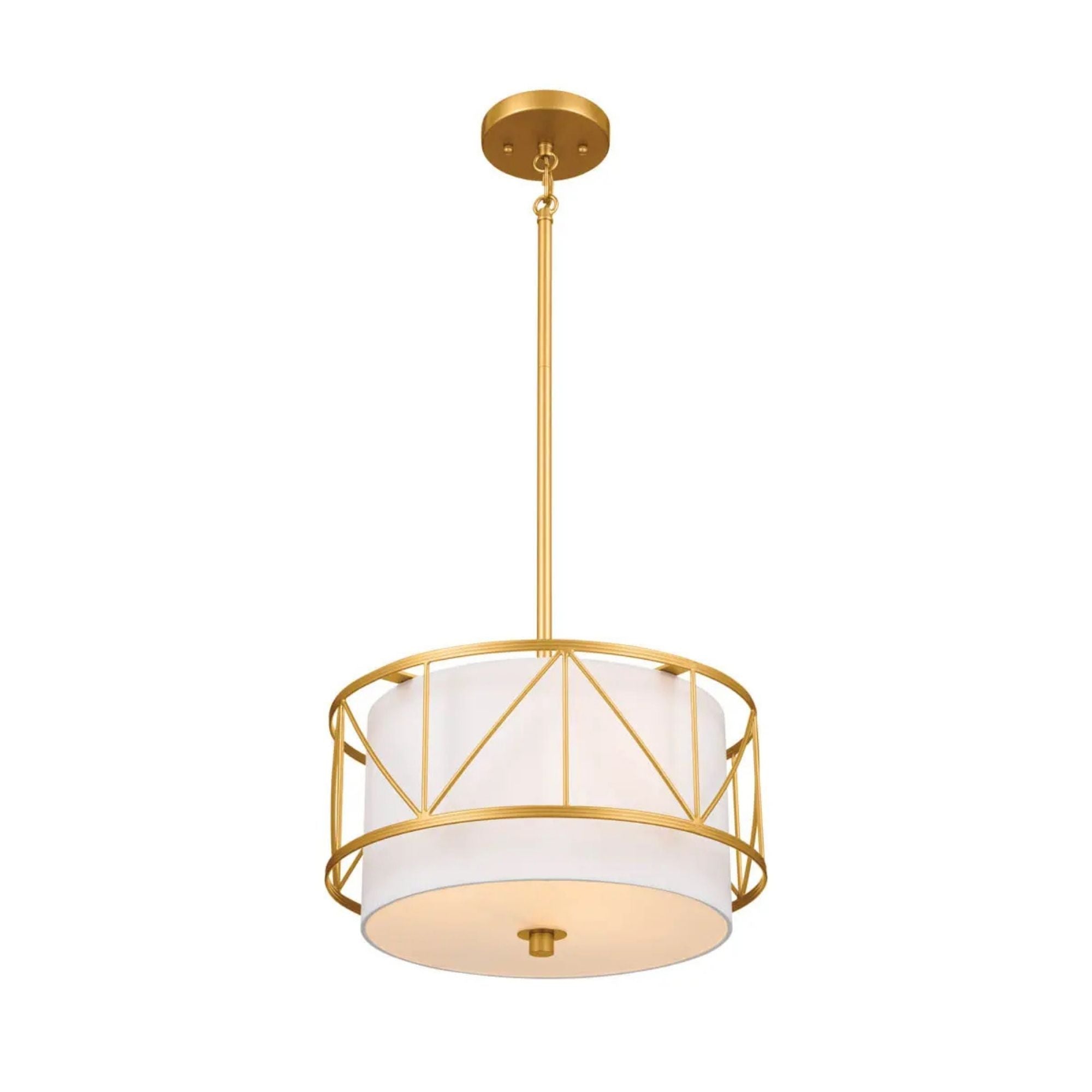 Birkleigh 14" 3-Light Pendant, Classic Gold Finish