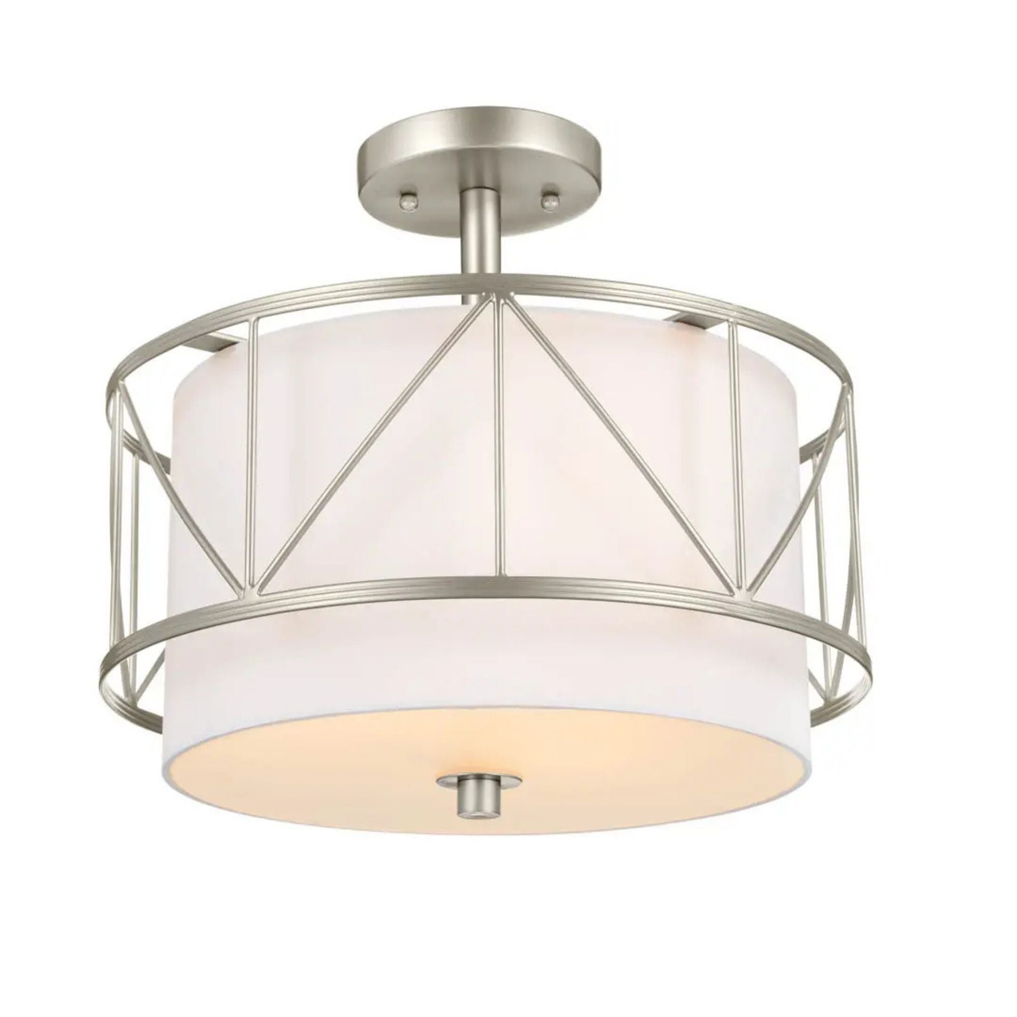 Birkleigh 14" 3-Light Pendant, Satin Nickel Finish - Bees Lighting