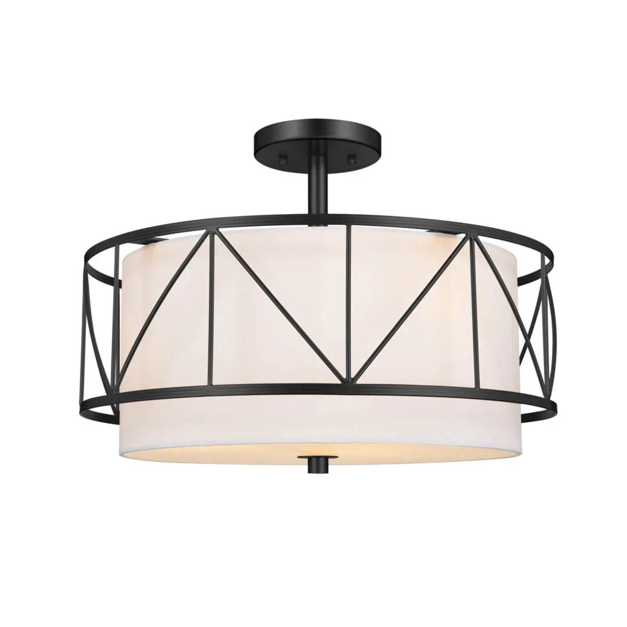 Birkleigh 18" 3-Light Pendant, Black Finish