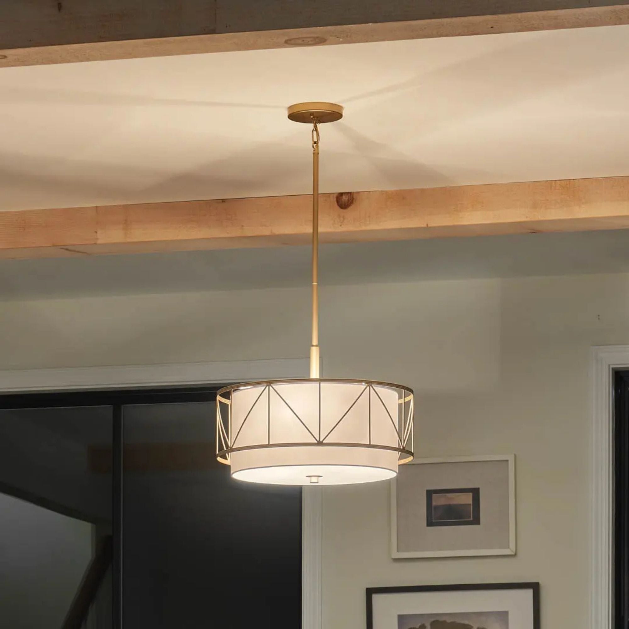 Birkleigh 18" 3-Light Pendant, Classic Gold Finish