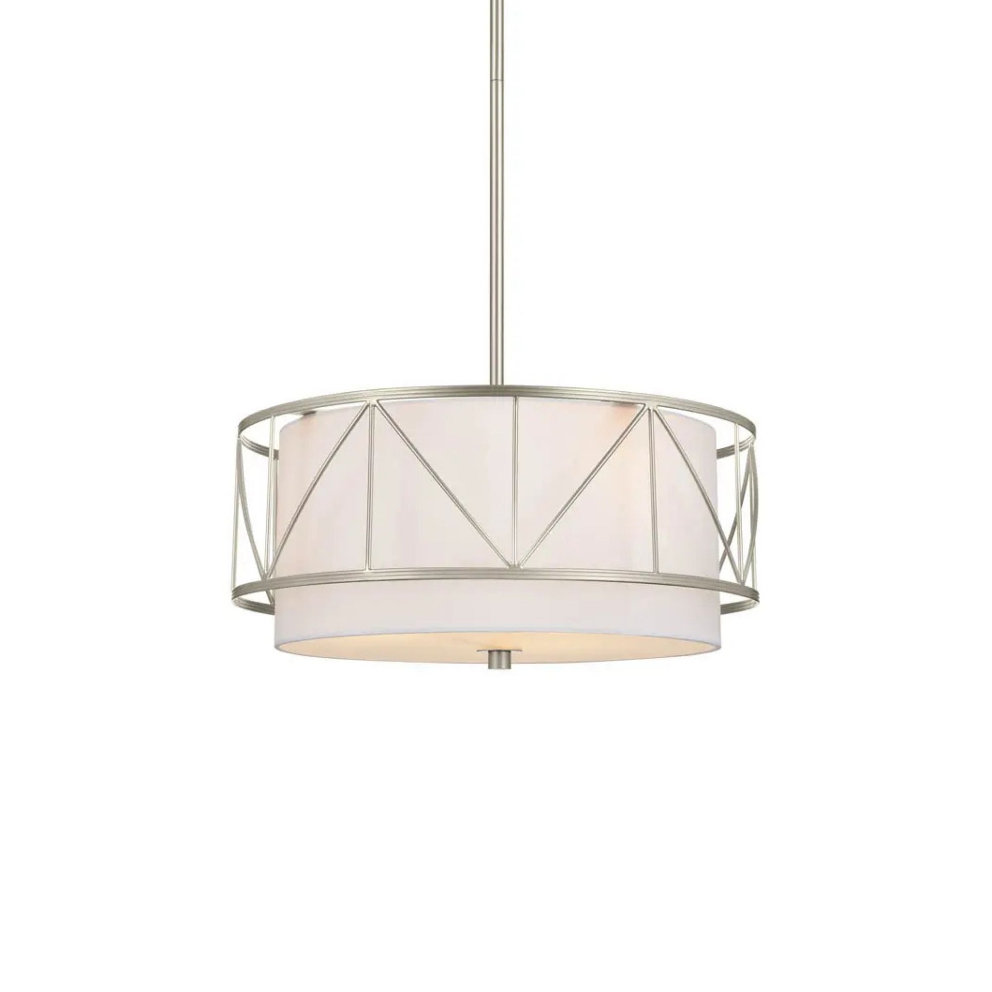 Birkleigh 18" 3-Light Pendant, Satin Nickel Finish