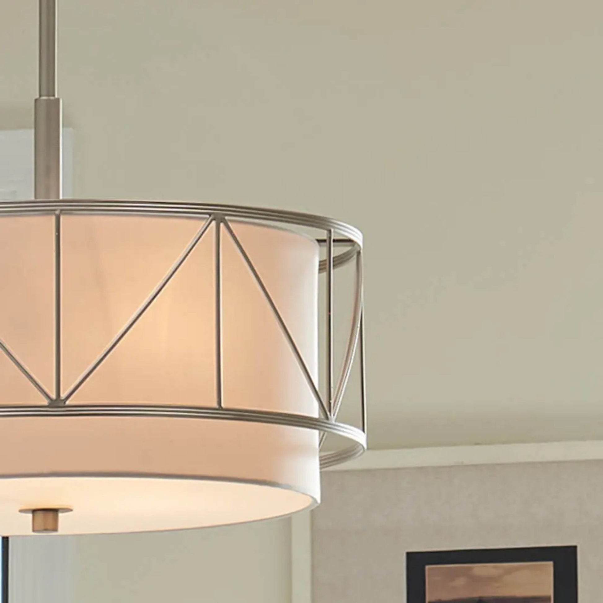 Birkleigh 18" 3-Light Pendant, Satin Nickel Finish - Bees Lighting