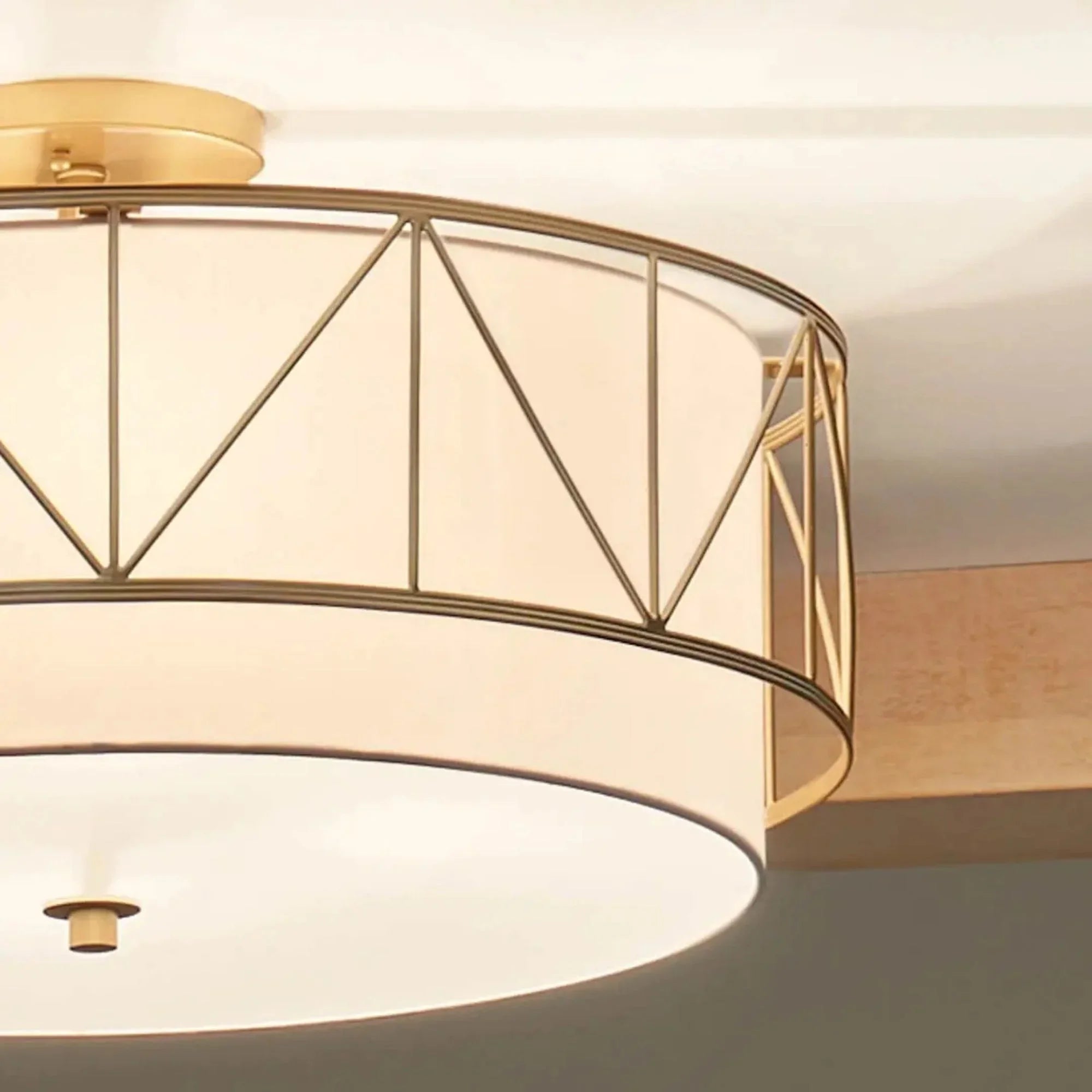 Birkleigh 24" 4-Light Semi-Flush Mount, Classic Gold Finish