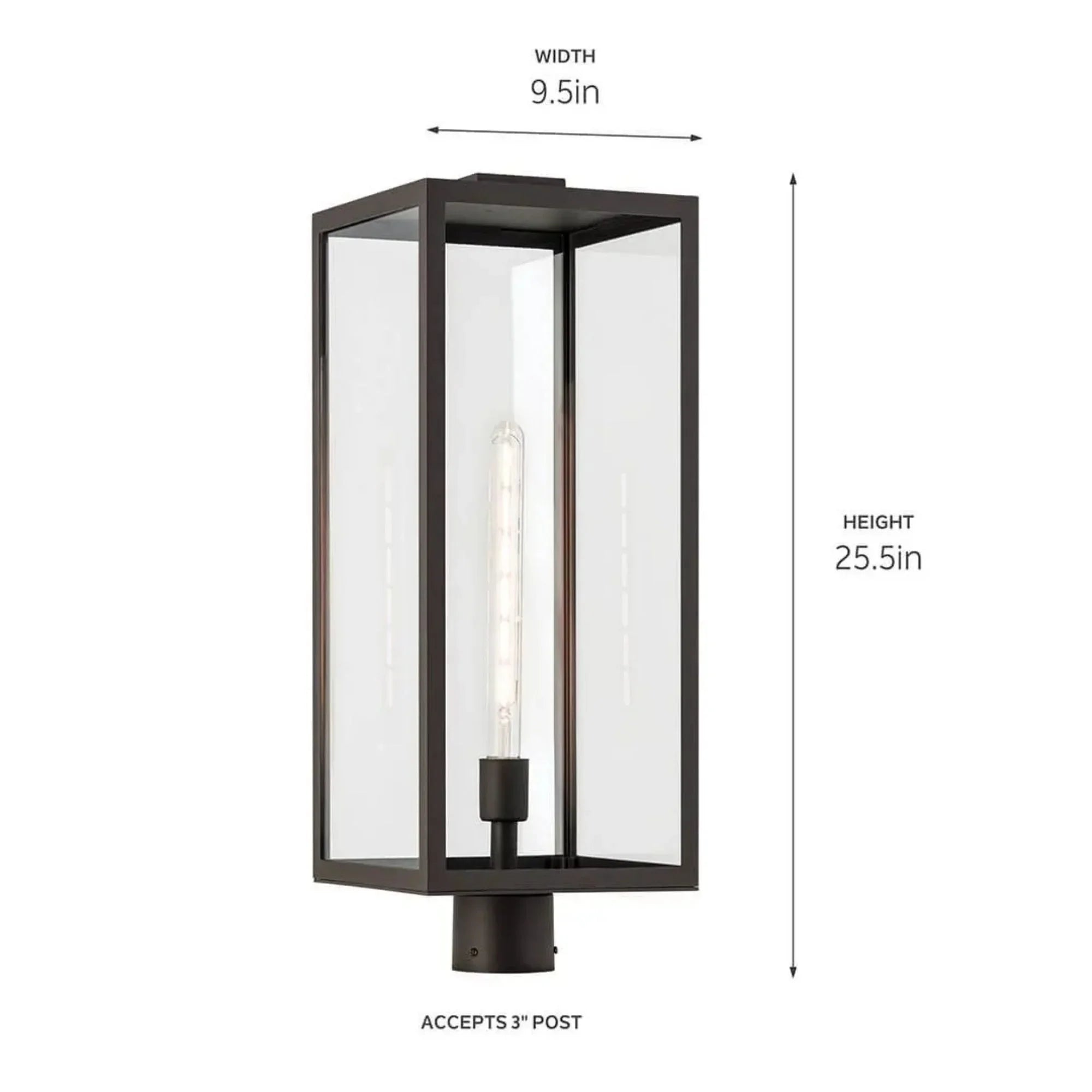 Branner 9.5 in. Outdoor Post Light Olde Bronze