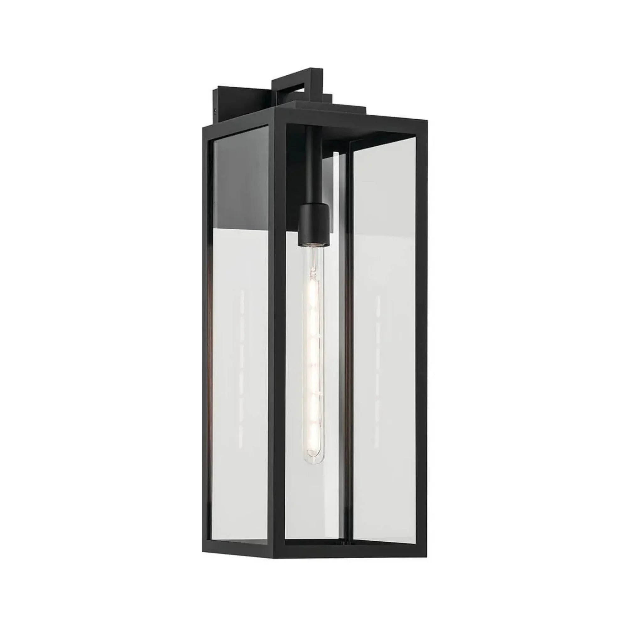 Branner 24" Outdoor Wall Light, Textured Black Finish