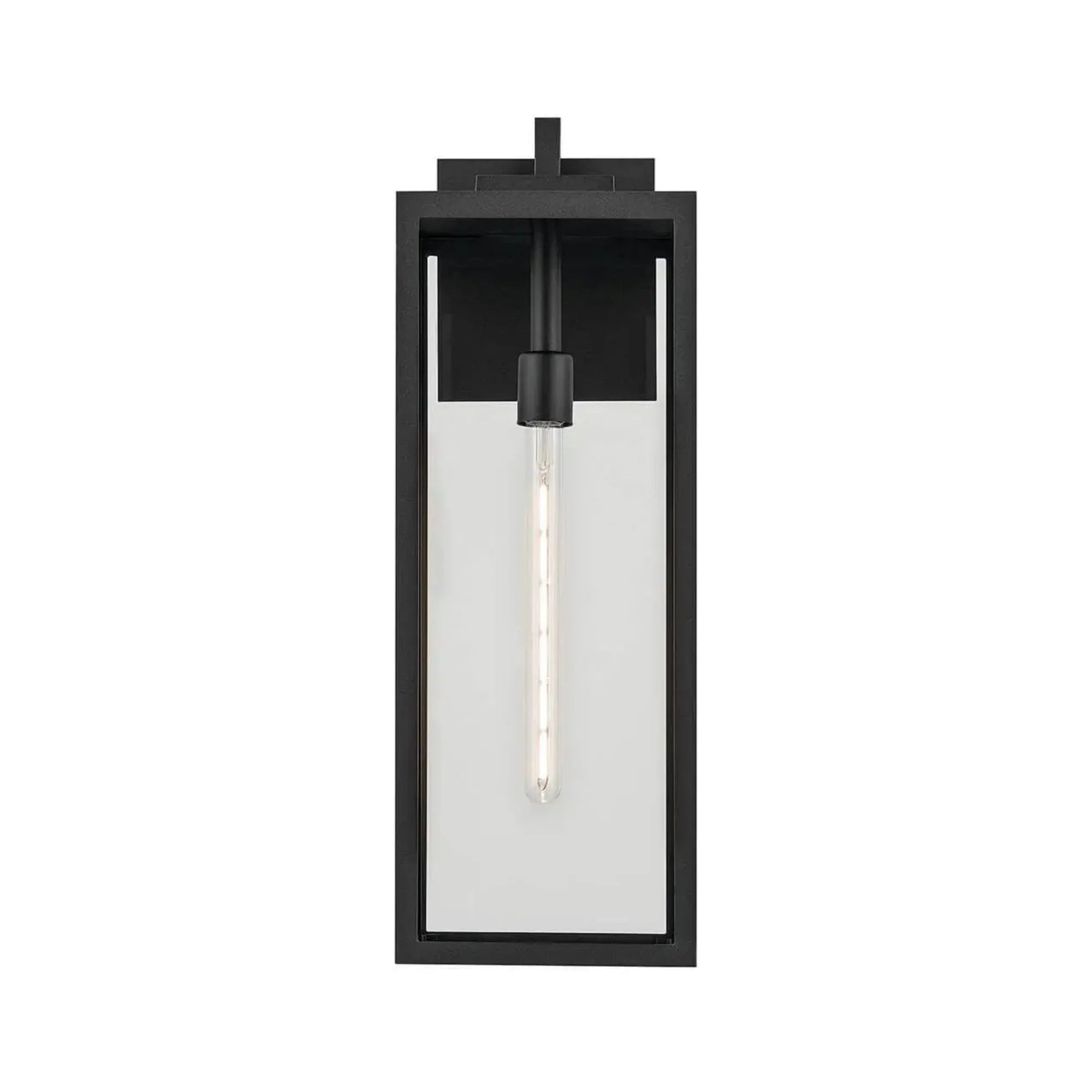 Branner 24" Outdoor Wall Light, Textured Black Finish